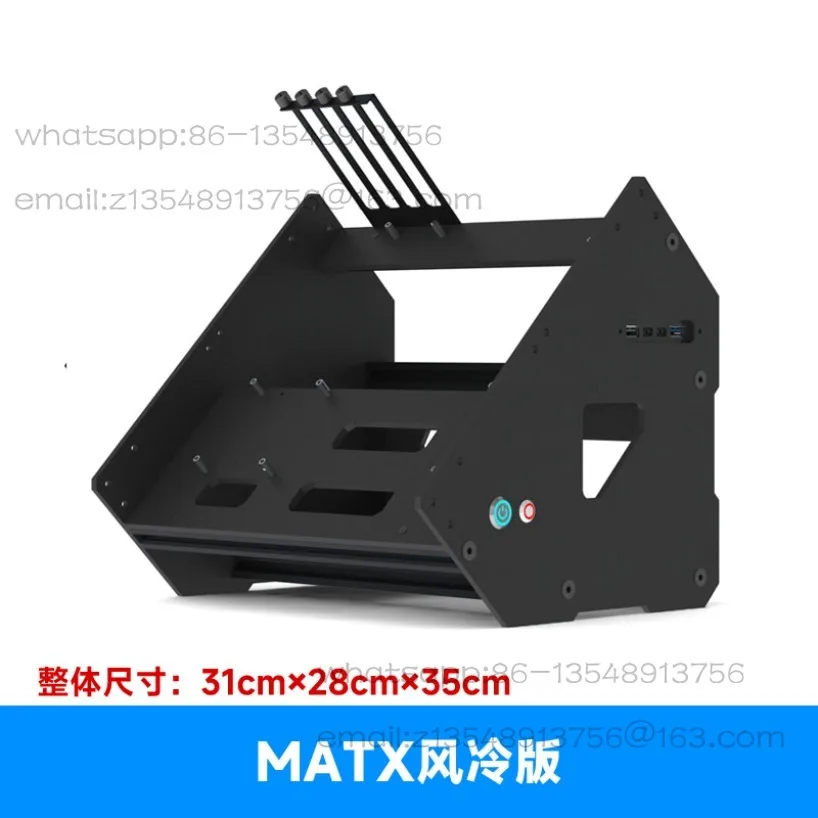 45 ° open tilt chassis DIY aluminum frame personalized translucent water-cooled outlet rack
45 ° open tilt chassis DIY aluminum frame personalized translucent water-cooled outlet rack