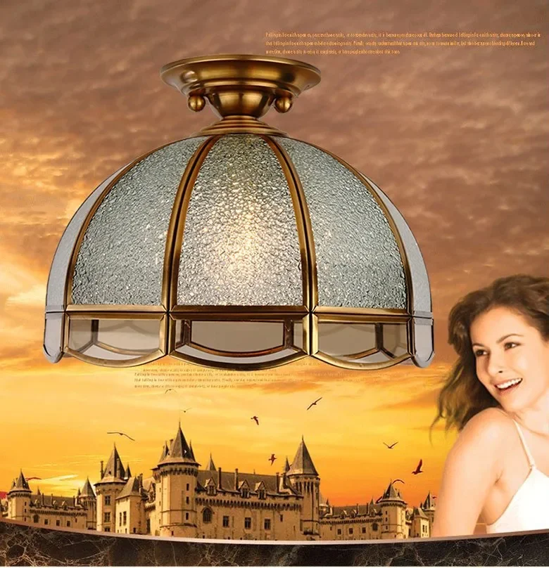 European Style Copper Art Ceiling Lights Bedroom Study Room Balcony Corridor Ceiling Lamps All Copper Lamps 1966
European Style Copper Art Ceiling Lights Bedroom Study Room Balcony Corridor Ceiling Lamps All Copper Lamps 1966