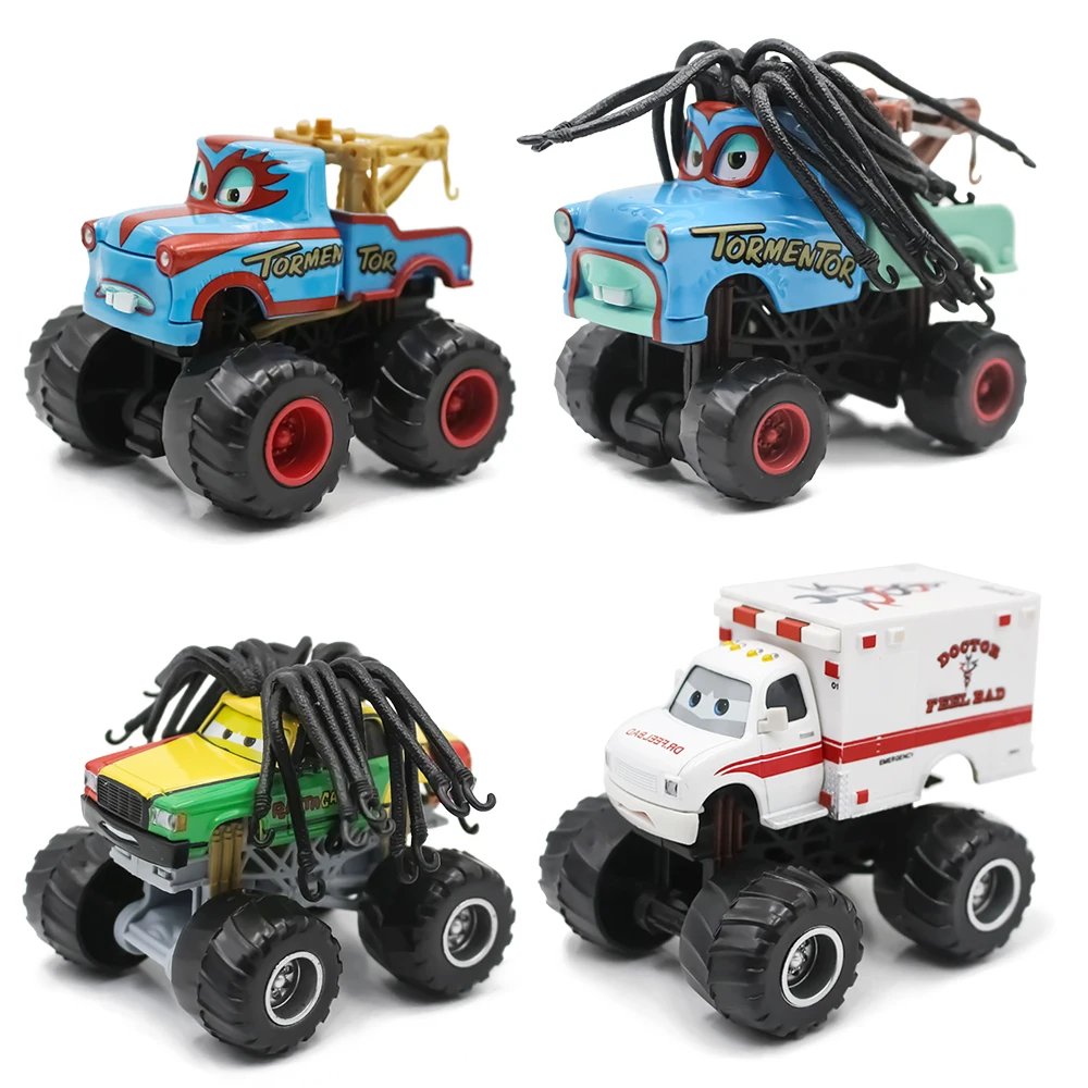 Diseny Pixar Cars Monster Truck Wrestler Mater As "Tormentor" Dr. Feel Bad Rastacarian Metal Diecast Alloy Car Toys For Children
Diseny Pixar Cars Monster Truck Wrestler Mater As "Tormentor" Dr. Feel Bad Rastacarian Metal Diecast Alloy Car Toys For Children