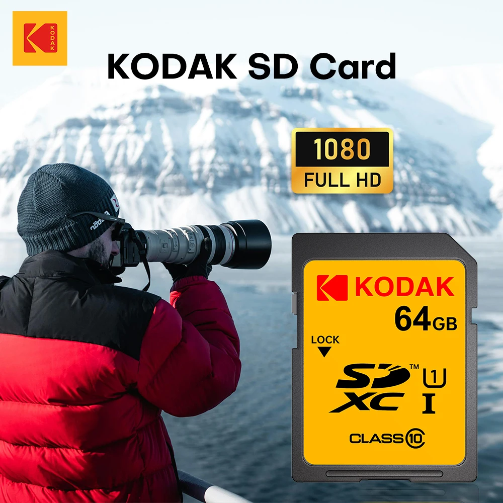 Оригинальная SD-карта KODAK, высокая скорость, 64 ГБ, 128 ГБ, 256 ГБ, класс 10, SD-карта 512 ГБ, высокая емкость SDXC V30, 4K, HD карты памяти для камеры
Оригинальная SD-карта KODAK, высокая скорость, 64 ГБ, 128 ГБ, 256 ГБ, класс 10, SD-карта 512 ГБ, высокая емкость SDXC V30, 4K, HD карты памяти для камеры