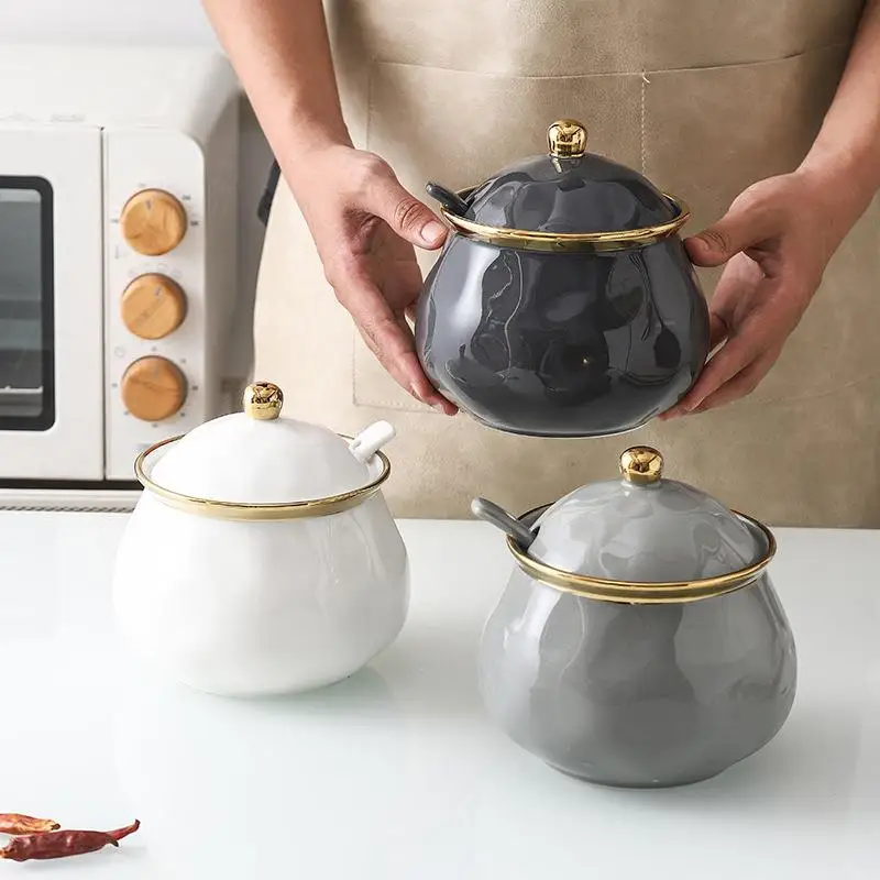 High Aesthetic Value Ceramic Pork Fat Jar Large Capacity Kitchen Storage Container for Spices Peppers Luxury Style Hexagonal ...
High Aesthetic Value Ceramic Pork Fat Jar Large Capacity Kitchen Storage Container for Spices Peppers Luxury Style Hexagonal ...