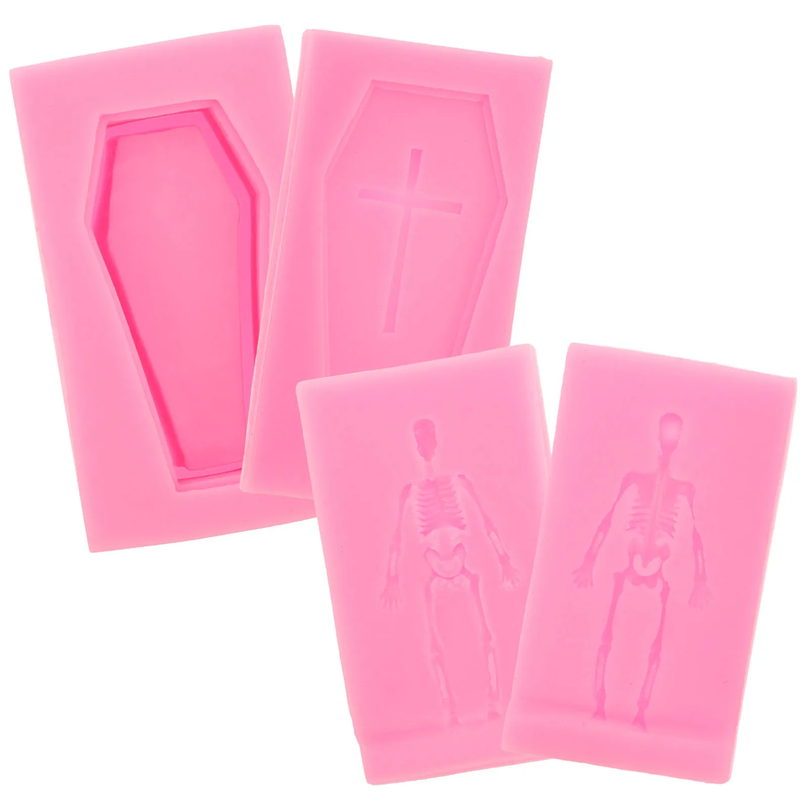 4Pcs Silicone Skull Cross Mold Halloween DIY Scented Making Molds Creative Decorative Crafts for Home Party Decor
4Pcs Silicone Skull Cross Mold Halloween DIY Scented Making Molds Creative Decorative Crafts for Home Party Decor