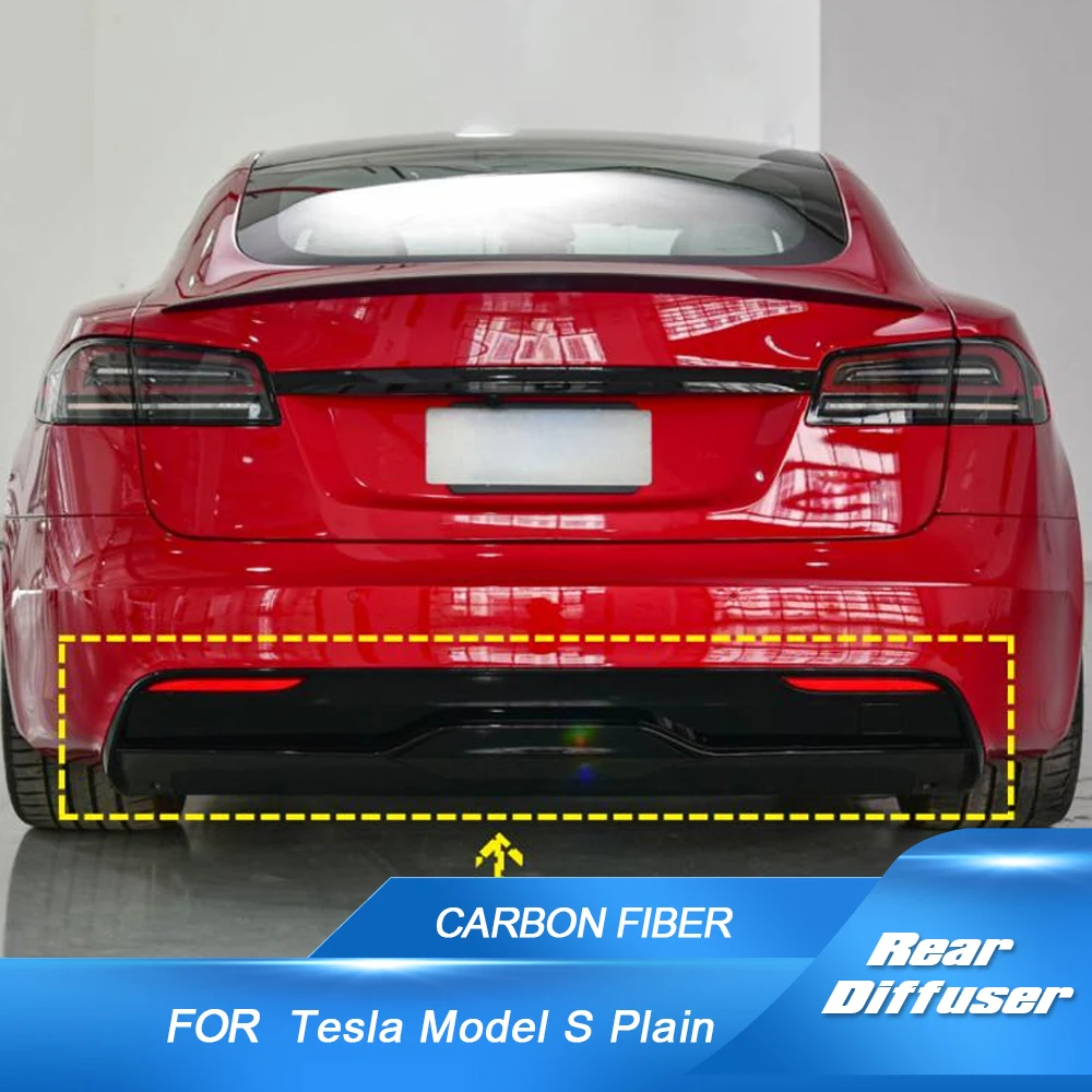 Car Rear Diffuser Lip Spoiler Bumper Guard Splitters for Tesla Model S Plaid 2021-2023 Rear Bumper Lip Splitter Carbon Fiber
Car Rear Diffuser Lip Spoiler Bumper Guard Splitters for Tesla Model S Plaid 2021-2023 Rear Bumper Lip Splitter Carbon Fiber