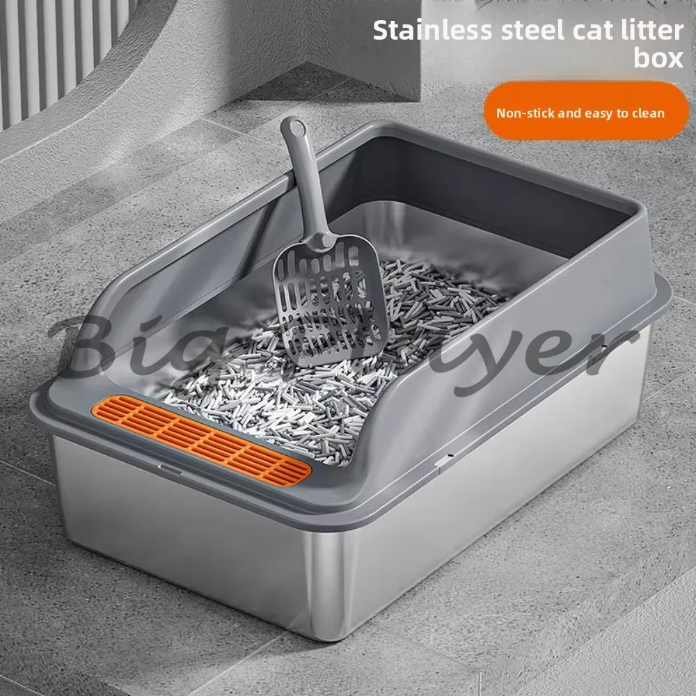 Large semi-closed cat litter box splash-proof pedal easy to clean stainless steel cat toilet 20L odor control
Large semi-closed cat litter box splash-proof pedal easy to clean stainless steel cat toilet 20L odor control