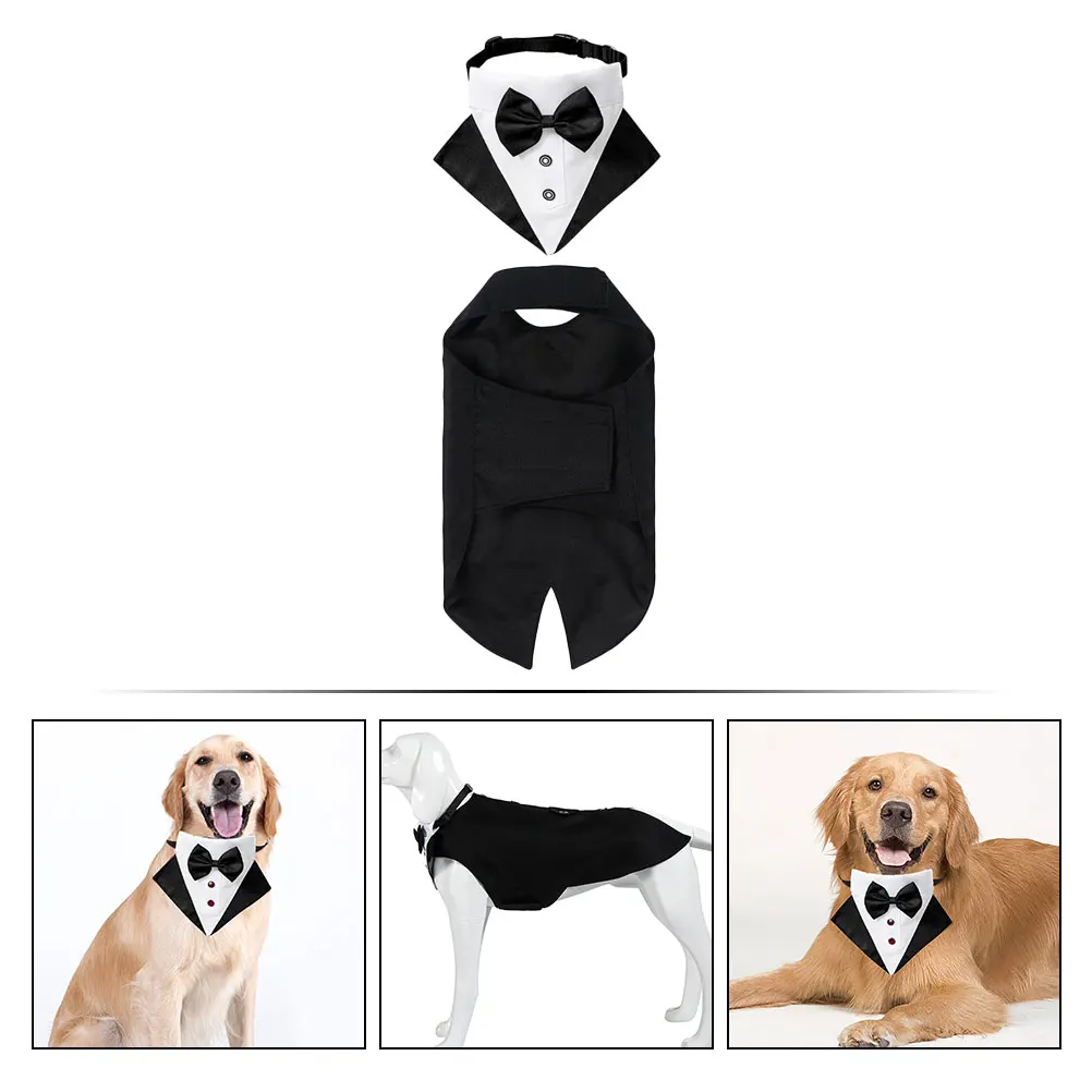 Dog Suit Tuxedo Formal Wedding Outfit Costume For Large Dogs Adjustable Vest Coats Bandana Pet Supplies Gift Party Birthday 
Dog Suit Tuxedo Formal Wedding Outfit Costume For Large Dogs Adjustable Vest Coats Bandana Pet Supplies Gift Party Birthday