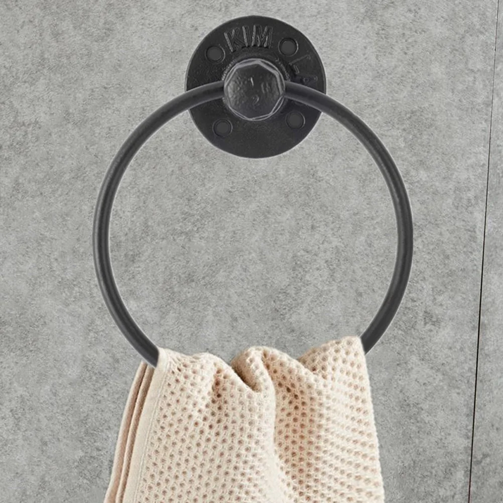 Retro Iron Hanging Ring Space-saving Towel Rack Holder Bathroom Hand For Industrial Style Hygienic Hanger
Retro Iron Hanging Ring Space-saving Towel Rack Holder Bathroom Hand For Industrial Style Hygienic Hanger
