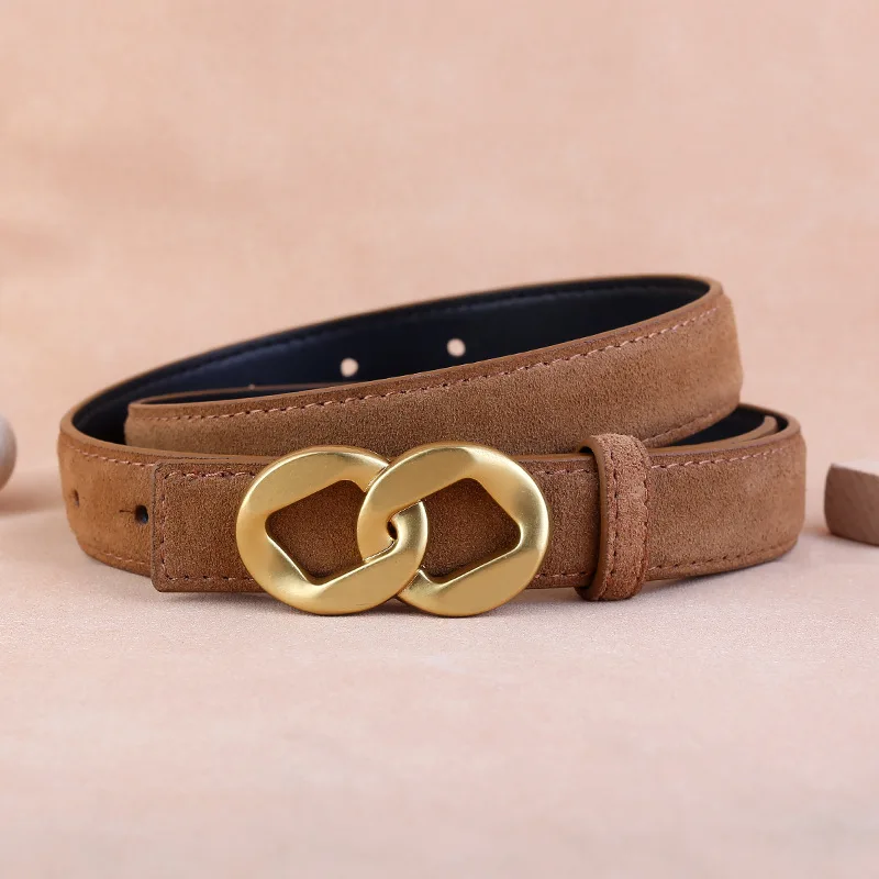 Vintage Suede Real Leather Jeans Strap 100CM Adjustable Waistbands Gold Metal Alloy Buckle Cowskin Waist Belts Ceinture Femme
Vintage Suede Real Leather Jeans Strap 100CM Adjustable Waistbands Gold Metal Alloy Buckle Cowskin Waist Belts Ceinture Femme