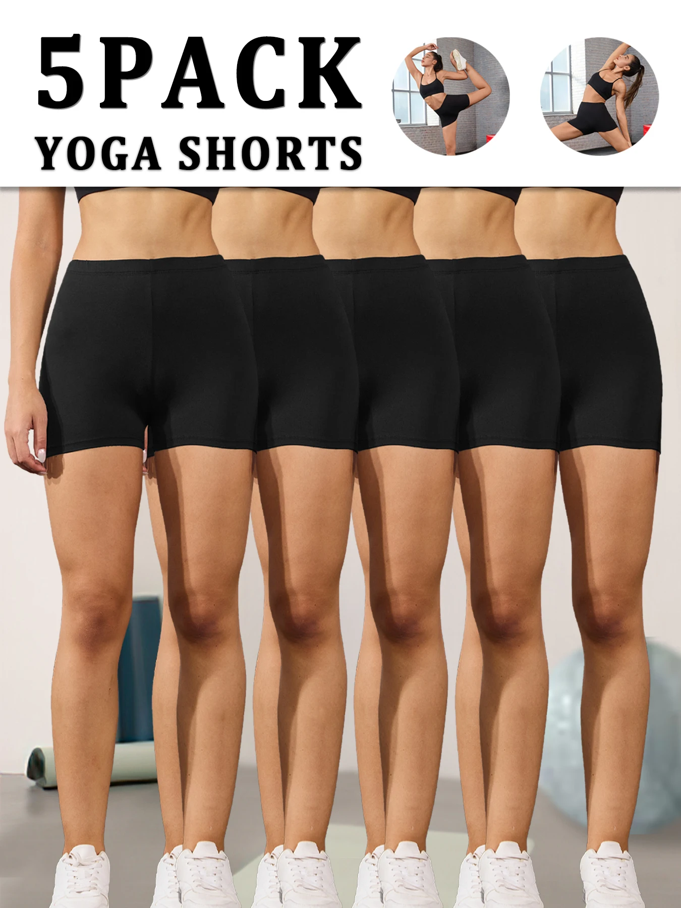 5 штук женских высокоэластичных шорт-леггинсов, супермягкие, для йоги, бега, велоспорта, тренировок, фитнеса, активного отдыха
5 штук женских высокоэластичных шорт-леггинсов, супермягкие, для йоги, бега, велоспорта, тренировок, фитнеса, активного отдыха