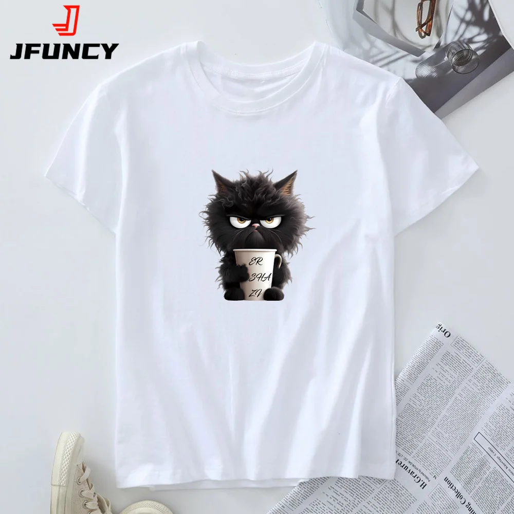 Oversized Women Tees 100% Cotton T Shirt 2025 Summer Women's Top Fashion Cat Graphic Clothing Multi-Color Short Sleeve Tshirt
Oversized Women Tees 100% Cotton T Shirt 2025 Summer Women's Top Fashion Cat Graphic Clothing Multi-Color Short Sleeve Tshirt