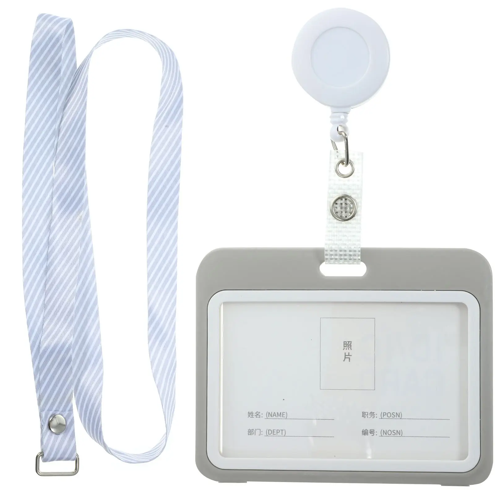 2Pcs Gray Retractable Lanyard Horizontal Card Sleeves Badge Cover Id Holder Nurses Employees Lightweight Storage
2Pcs Gray Retractable Lanyard Horizontal Card Sleeves Badge Cover Id Holder Nurses Employees Lightweight Storage