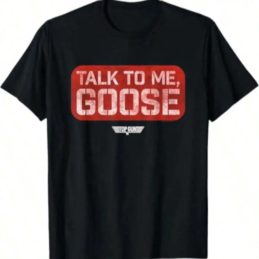 Talk To Me Goose Movie Quote T-Shirt Casual Short Sleeve Graphic Tee
Talk To Me Goose Movie Quote T-Shirt Casual Short Sleeve Graphic Tee