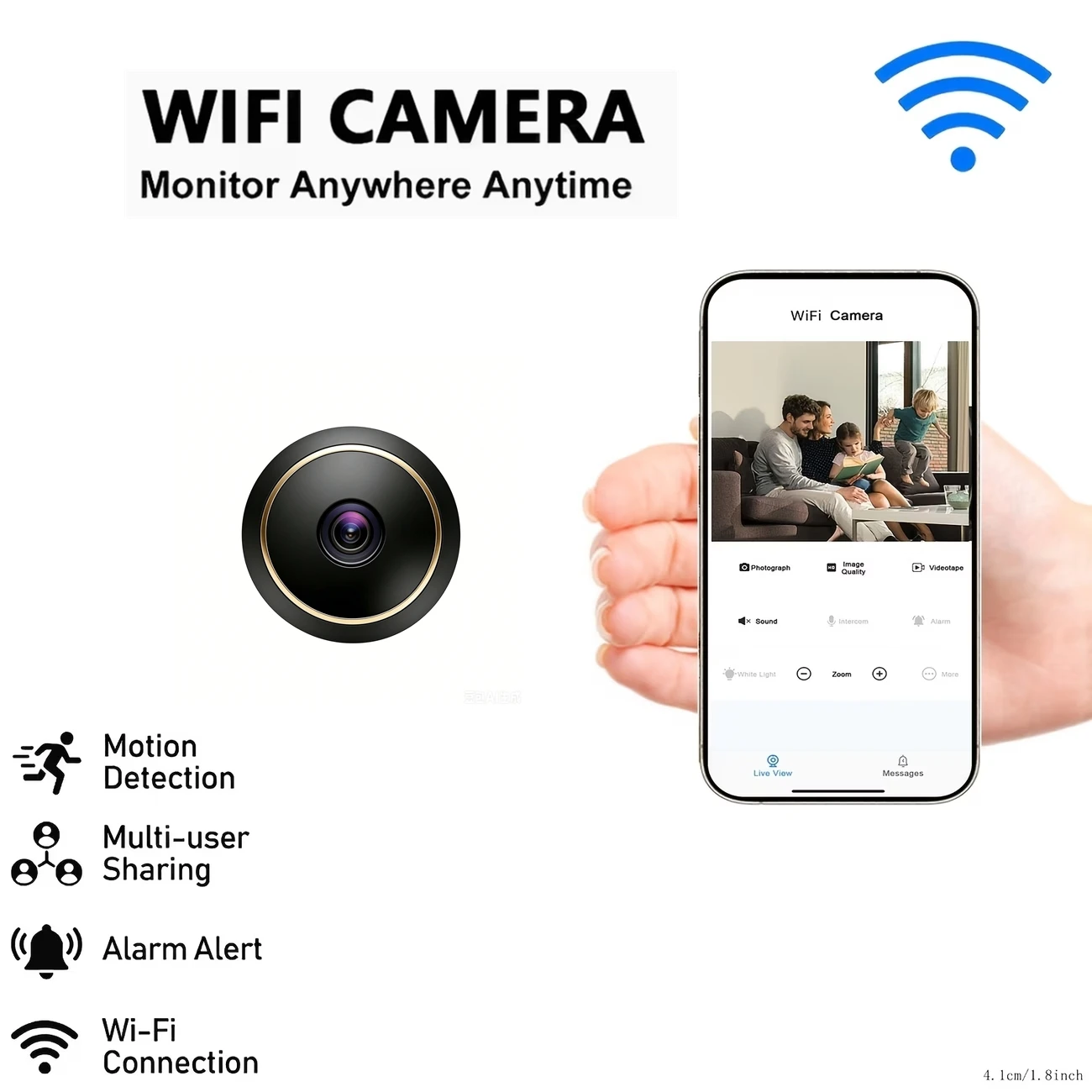 Y1 Only 0.9 inchesPhoto Frame Hidden Monitor HD Night Vision Living Bedroom Punch Free Security Cam
Y1 Only 0.9 inchesPhoto Frame Hidden Monitor HD Night Vision Living Bedroom Punch Free Security Cam