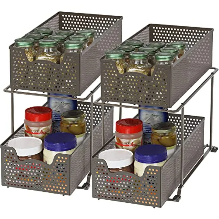 Cabinet 2 Tier Perforated Basket Drawer, - 2 Pack
Cabinet 2 Tier Perforated Basket Drawer, - 2 Pack