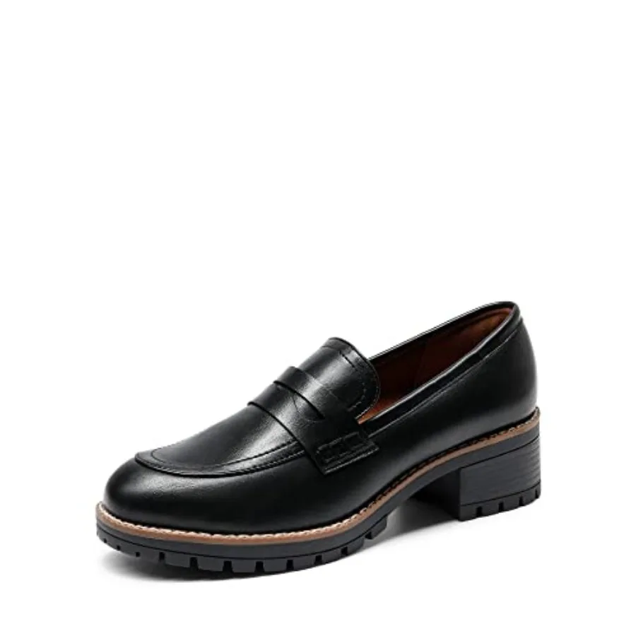 Women's Platform Chunky Heeled Loafers, Womens Business Casual Shoes
Women's Platform Chunky Heeled Loafers, Womens Business Casual Shoes