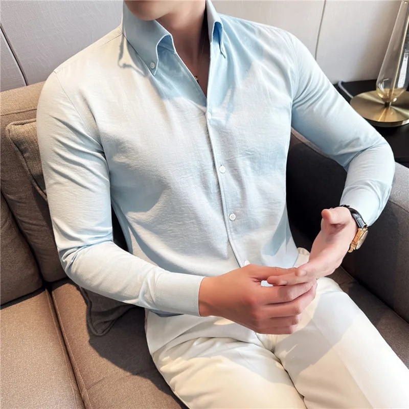 Summer Linen Cotton Thin V-neck Shirt Fashion Men Long Sleeved Slim Fit Casual Business Social Party Shirts Men's Clothing 4XL-M
Summer Linen Cotton Thin V-neck Shirt Fashion Men Long Sleeved Slim Fit Casual Business Social Party Shirts Men's Clothing 4XL-M
