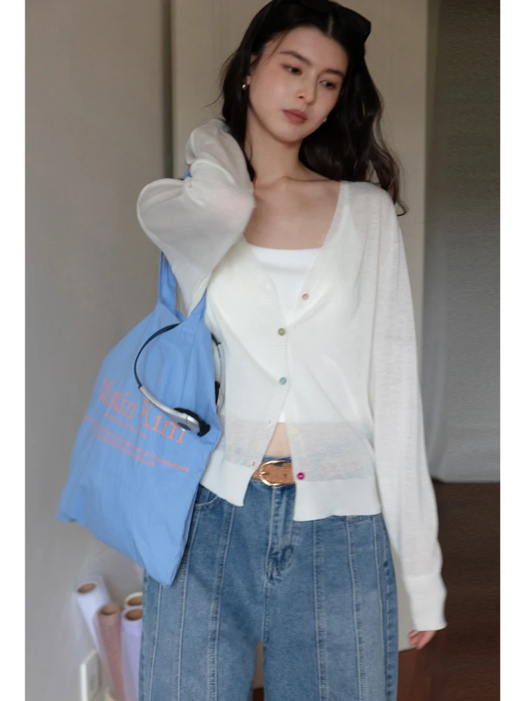 EGGKA Sl Летний женский кардиган из льна и лиоцелла, цельный, вязаный, с длинным рукавом, V-образным вырезом, тонкий, приталенный, модель для стройности
EGGKA Sl Летний женский кардиган из льна и лиоцелла, цельный, вязаный, с длинным рукавом, V-образным вырезом, тонкий, приталенный, модель для стройности