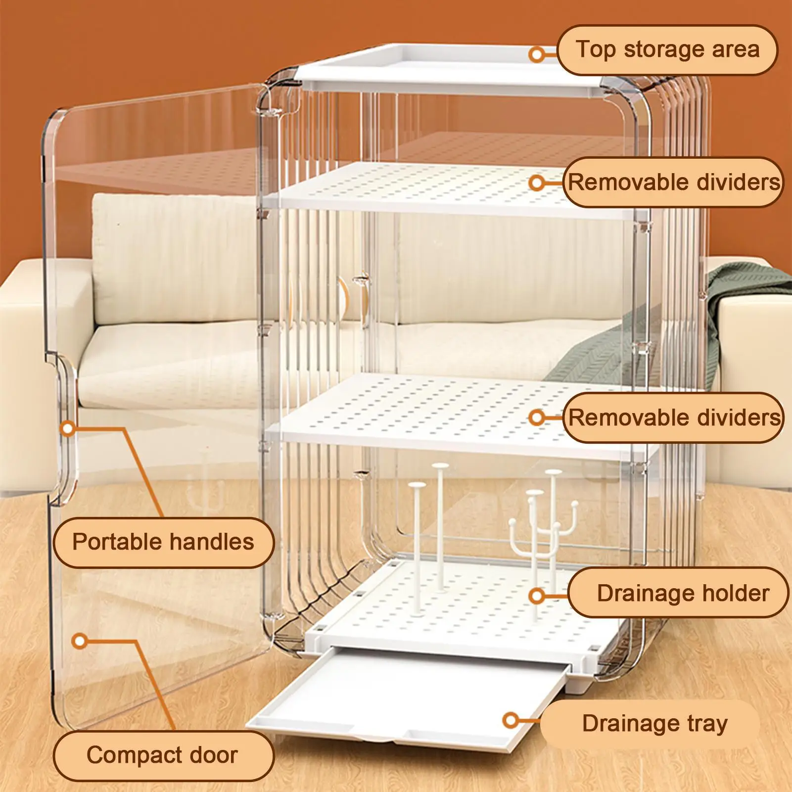 Baby Nursing Bottle Storage Box Organizer Large Container Holder With Drainer Bottle Rack Dryer Holder Dust-proof Cover
Baby Nursing Bottle Storage Box Organizer Large Container Holder With Drainer Bottle Rack Dryer Holder Dust-proof Cover
