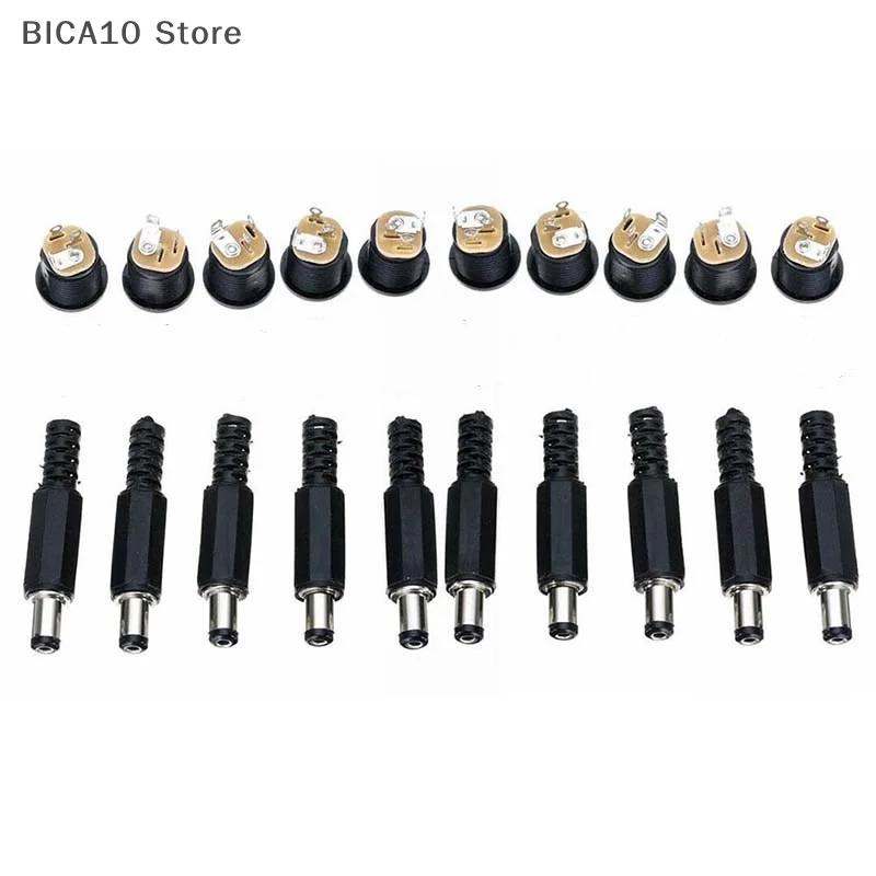 1 Set 10 Pair 12V 3A Male Plug + Female Socket Panel Mount Jack DC Connector Kit
1 Set 10 Pair 12V 3A Male Plug + Female Socket Panel Mount Jack DC Connector Kit