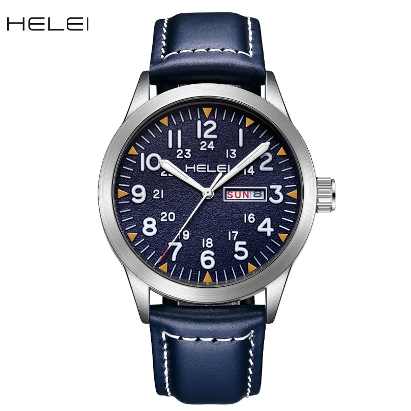 New Arrival Fashion Quartz Watch for Men with Waterproof Luminous Genuine Leather Strap and Day Date Display Alloy Case
New Arrival Fashion Quartz Watch for Men with Waterproof Luminous Genuine Leather Strap and Day Date Display Alloy Case