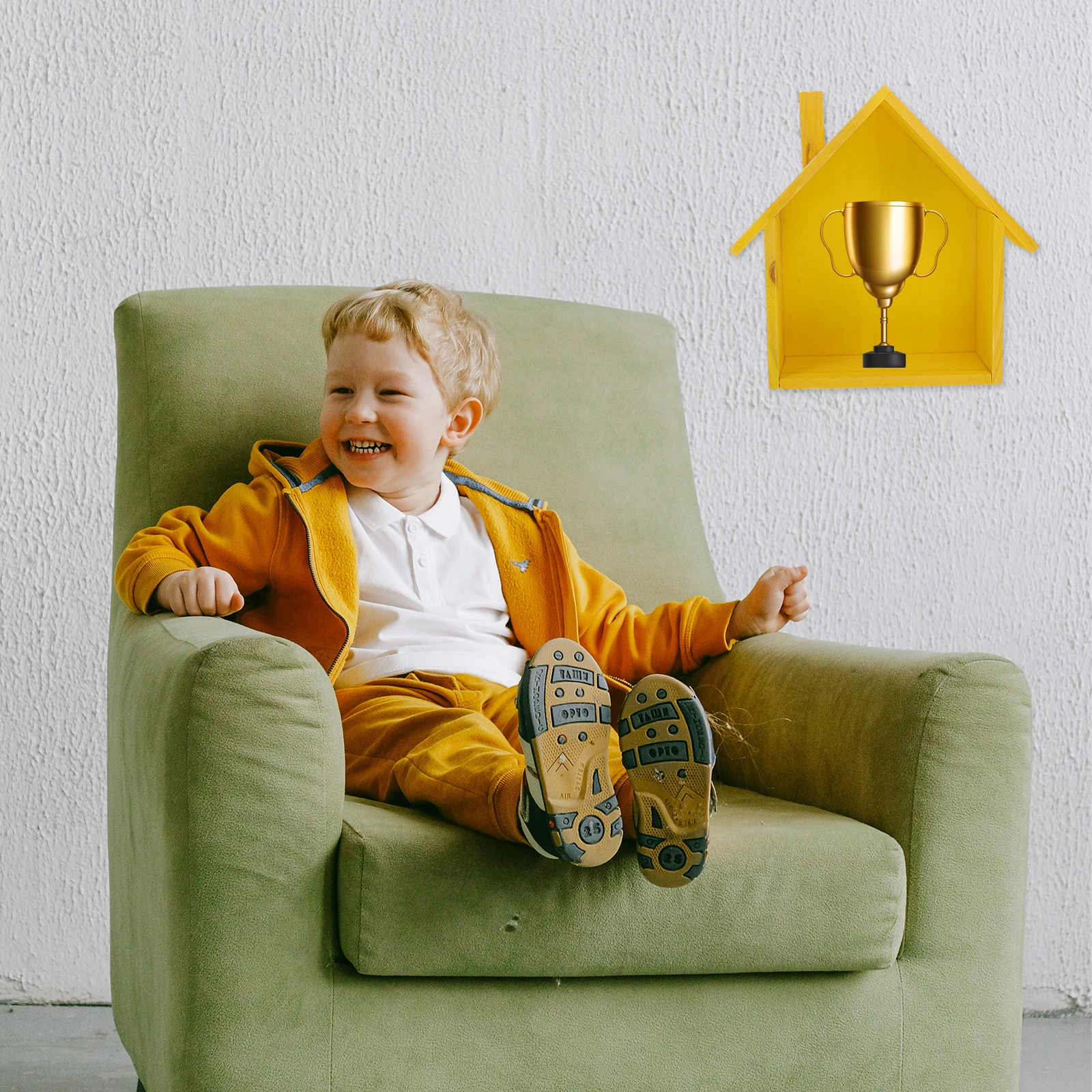 Wooden Storage Rack Shelves Home Wall House Shape Yellow Baby Kids Dorm Bedroom Living Room Decorative Shelf Storage Solution
Wooden Storage Rack Shelves Home Wall House Shape Yellow Baby Kids Dorm Bedroom Living Room Decorative Shelf Storage Solution