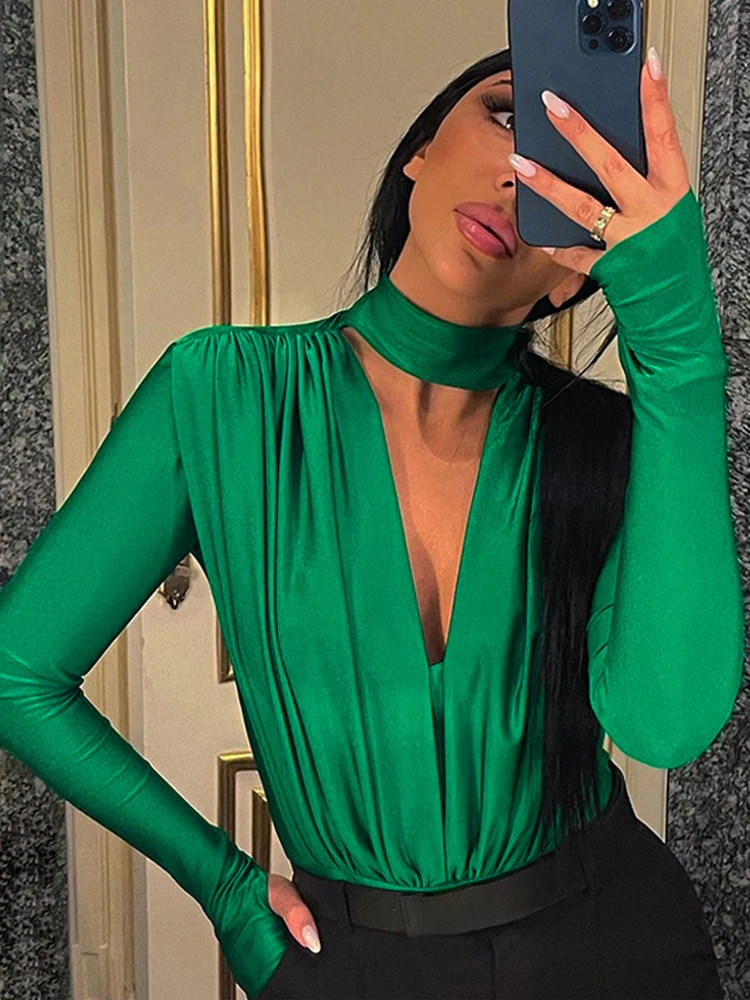 2022 Winter Spring Women Sexy Deep V-neck Green Bodysuit Casual Solid Long Sleeve Body Tops For Women Female
2022 Winter Spring Women Sexy Deep V-neck Green Bodysuit Casual Solid Long Sleeve Body Tops For Women Female