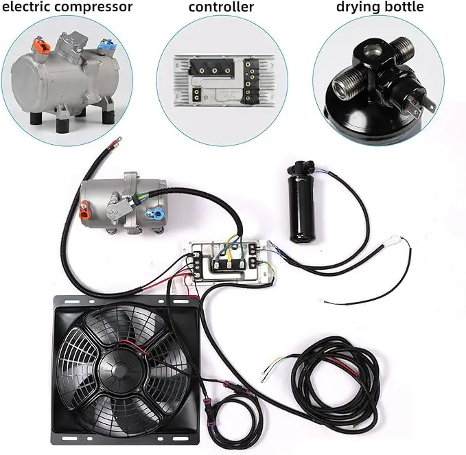 TELCOOL 12V Car Universal AC Kit System Under Dash New Energy Electric A/C Car Air Conditioner Suit for Vintage Cars, Excavators
TELCOOL 12V Car Universal AC Kit System Under Dash New Energy Electric A/C Car Air Conditioner Suit for Vintage Cars, Excavators