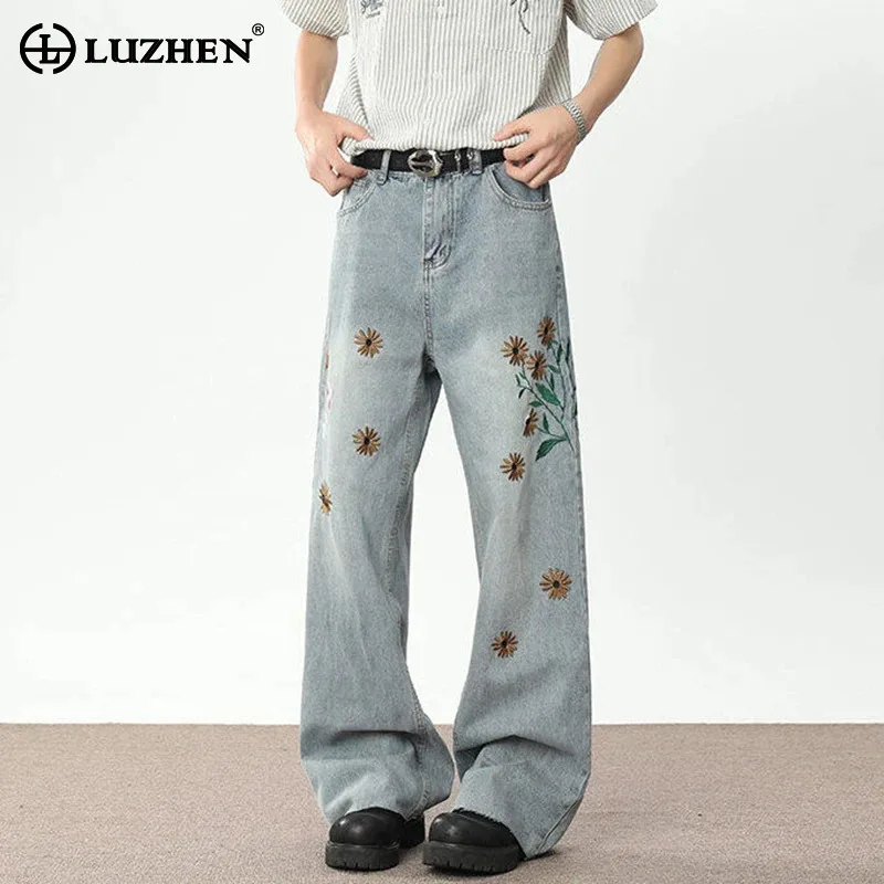 LUZHEN Fashion Original Embroidery Pattern Wide Leg Casual Denim Pants Men's 2025 New Handsome Straight Washed Jeans Male JY2844
LUZHEN Fashion Original Embroidery Pattern Wide Leg Casual Denim Pants Men's 2025 New Handsome Straight Washed Jeans Male JY2844