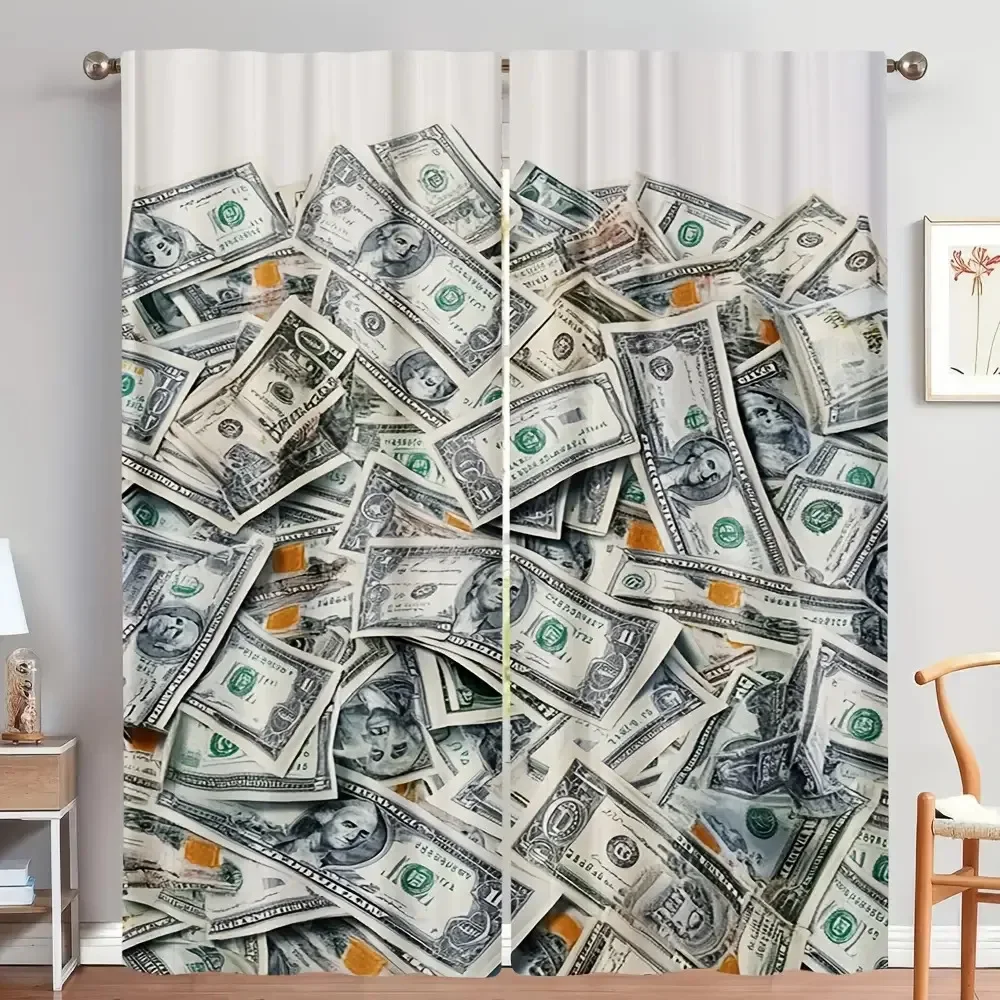 Realistic style theme of US dollar bills Print Drapes Room Darkening Window Curtains for Home Decor,Rod Pocket Blackout Curtains
Realistic style theme of US dollar bills Print Drapes Room Darkening Window Curtains for Home Decor,Rod Pocket Blackout Curtains