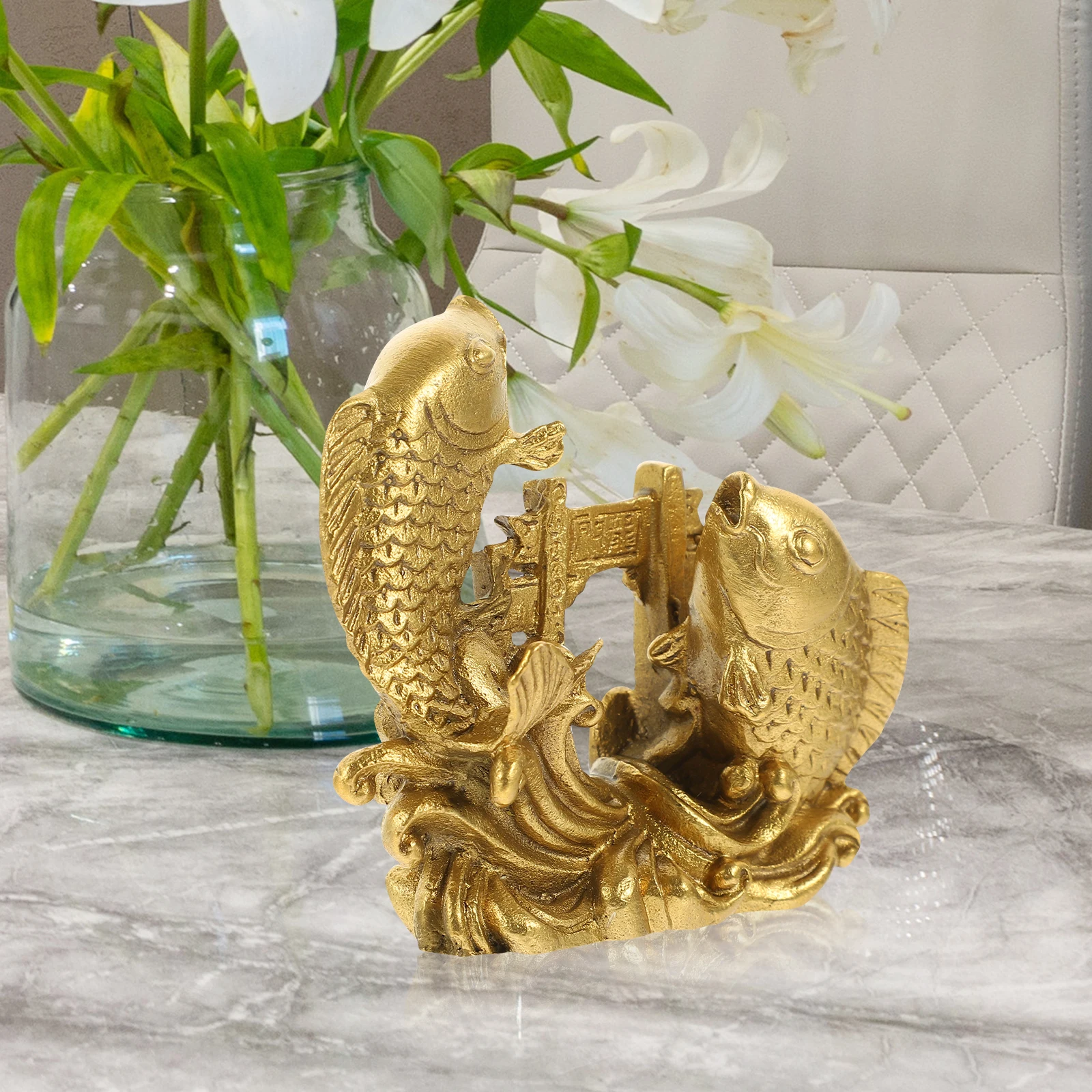 Brass Carp Figurine Vintage Fish Statue Desktop Animal Decor Small Brass Adornment Exquisite Statues Smooth Surface Comfortable
Brass Carp Figurine Vintage Fish Statue Desktop Animal Decor Small Brass Adornment Exquisite Statues Smooth Surface Comfortable