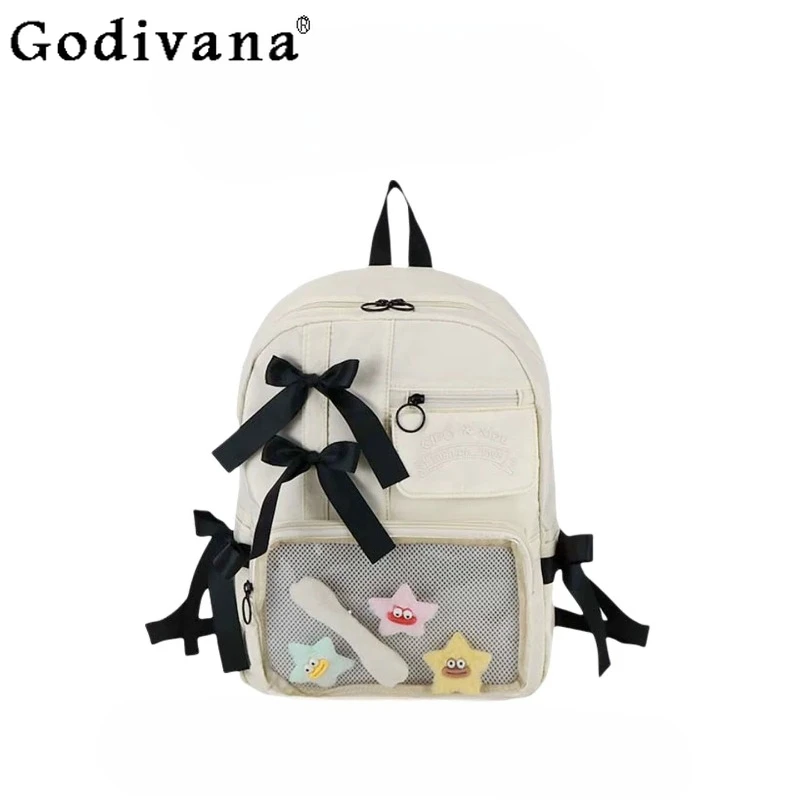 College Style Japanese Original Design Lolita Student Pain Bag Ribbon Bow Large Capacity Daily Casual Versatile Backpack
College Style Japanese Original Design Lolita Student Pain Bag Ribbon Bow Large Capacity Daily Casual Versatile Backpack