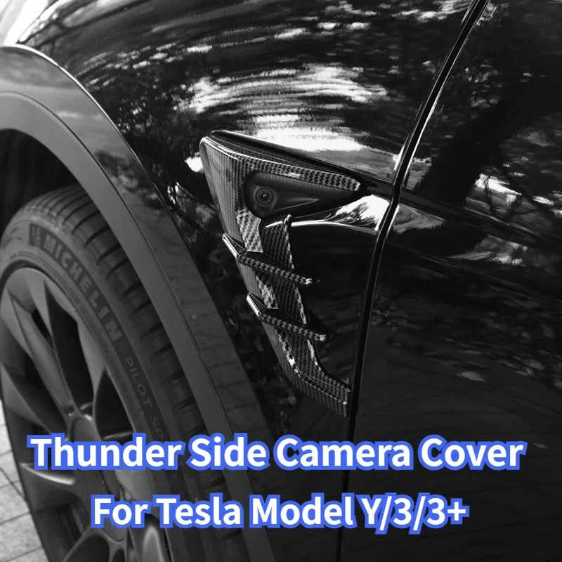 For Tesla Model Y/3/3+ Side Camera Cover Leaf Board Camera Protective Cover Thunder Side Sign Decoration Accessories 2021-2025 
For Tesla Model Y/3/3+ Side Camera Cover Leaf Board Camera Protective Cover Thunder Side Sign Decoration Accessories 2021-2025