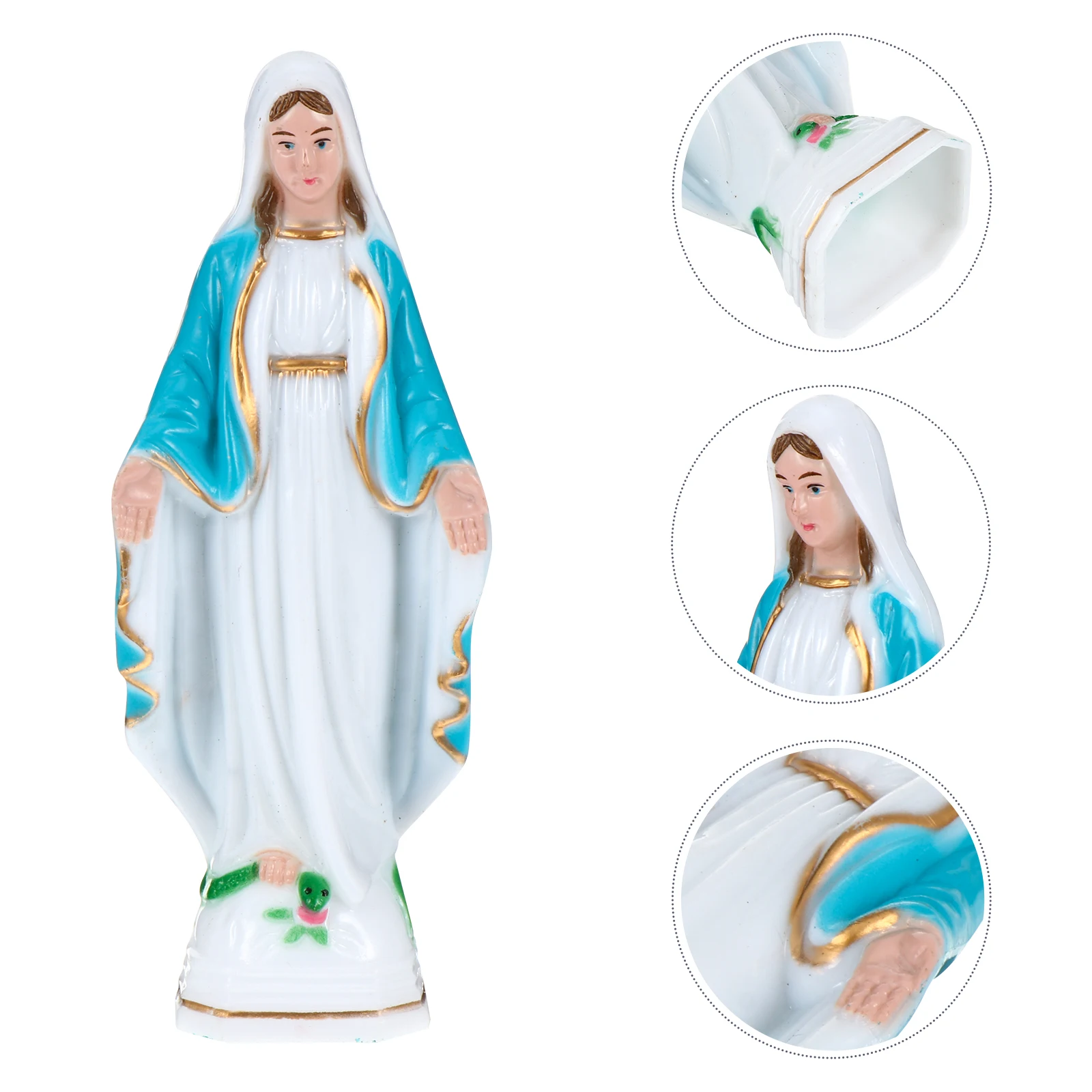 1pc Virgin Statue Blessed Mother Decor Religious Home Ornaments Craft Plastic Adornment Desk Gift Faith Soul Sustenance
1pc Virgin Statue Blessed Mother Decor Religious Home Ornaments Craft Plastic Adornment Desk Gift Faith Soul Sustenance