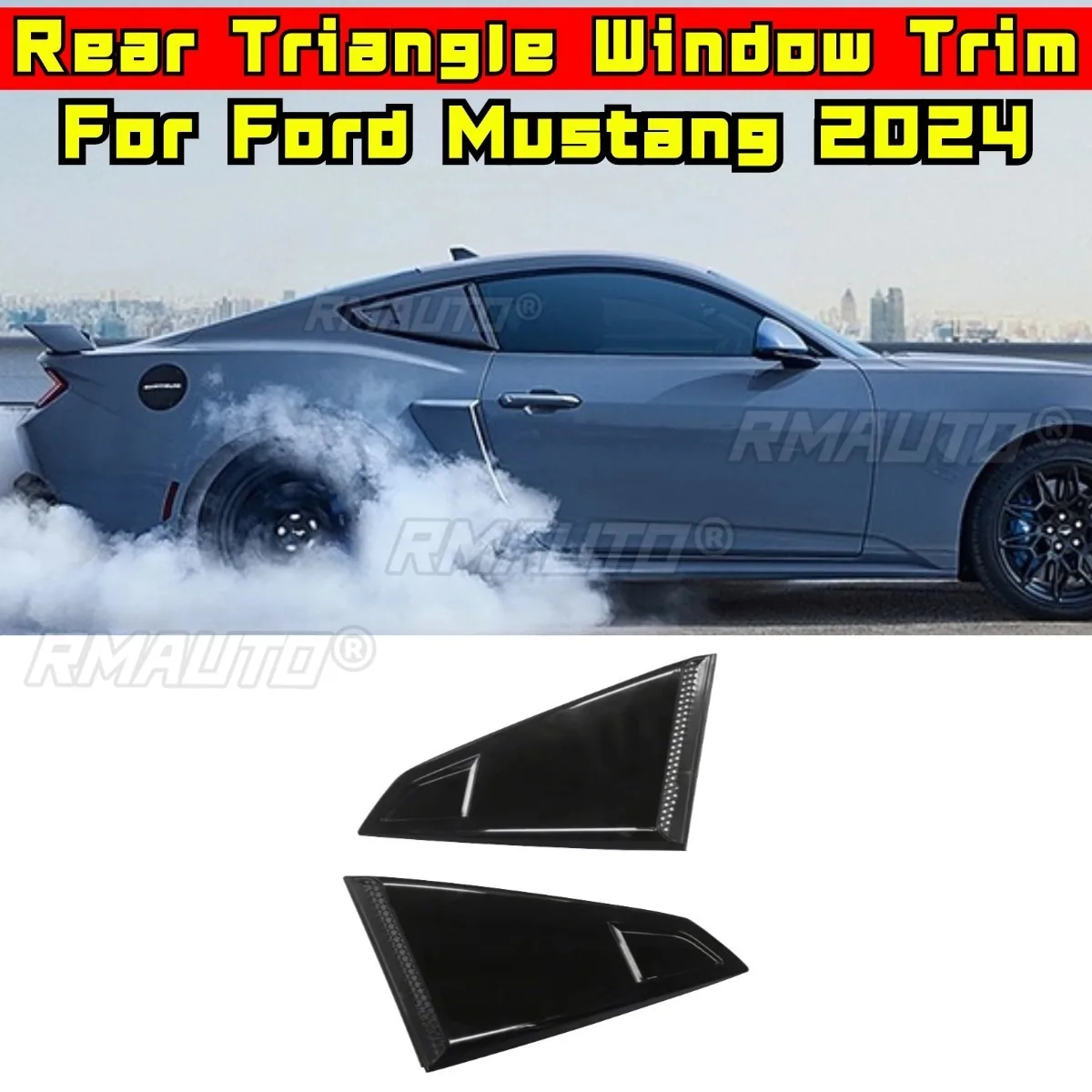 Car Rear Triangle Window Shark Cheek Trim for Ford Mustang 24 Rear Side Vent Window Trim Cover Car Accessories
Car Rear Triangle Window Shark Cheek Trim for Ford Mustang 24 Rear Side Vent Window Trim Cover Car Accessories
