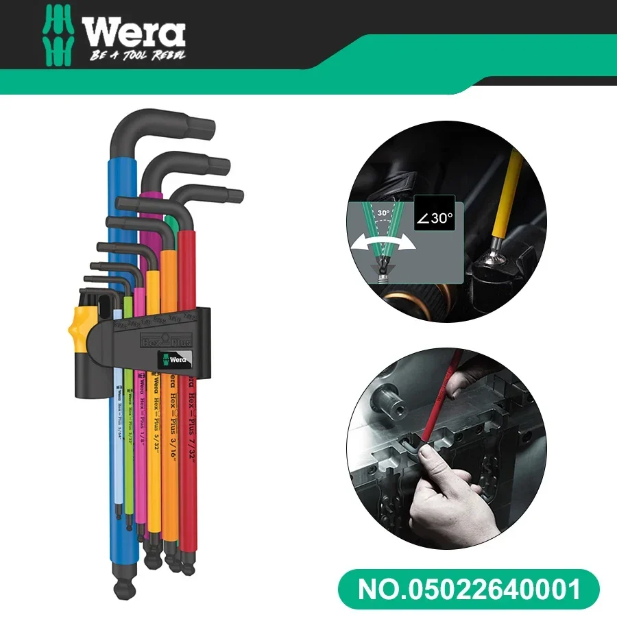 Genuine WERA 05022640001 9 PCS Multicolour Imperial 2 L-key Set Imperial 950/9 Hex-Plus Ball Head Hexagonal Socket hand tools
Genuine WERA 05022640001 9 PCS Multicolour Imperial 2 L-key Set Imperial 950/9 Hex-Plus Ball Head Hexagonal Socket hand tools