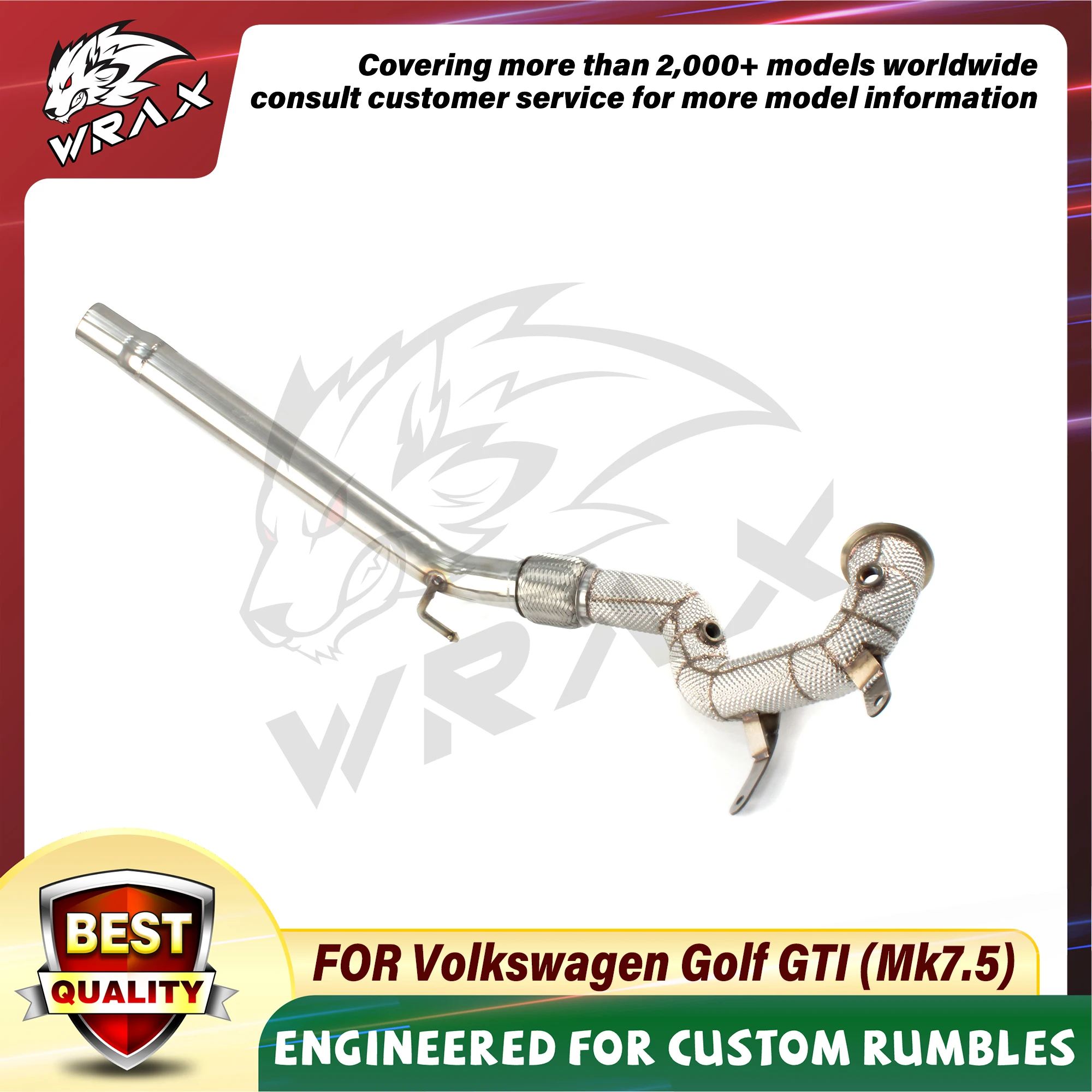 WRAX Exhaust Heat Shield Downpipe For Volkswagen Golf GTI (Mk7.5) stainless steels
WRAX Exhaust Heat Shield Downpipe For Volkswagen Golf GTI (Mk7.5) stainless steels