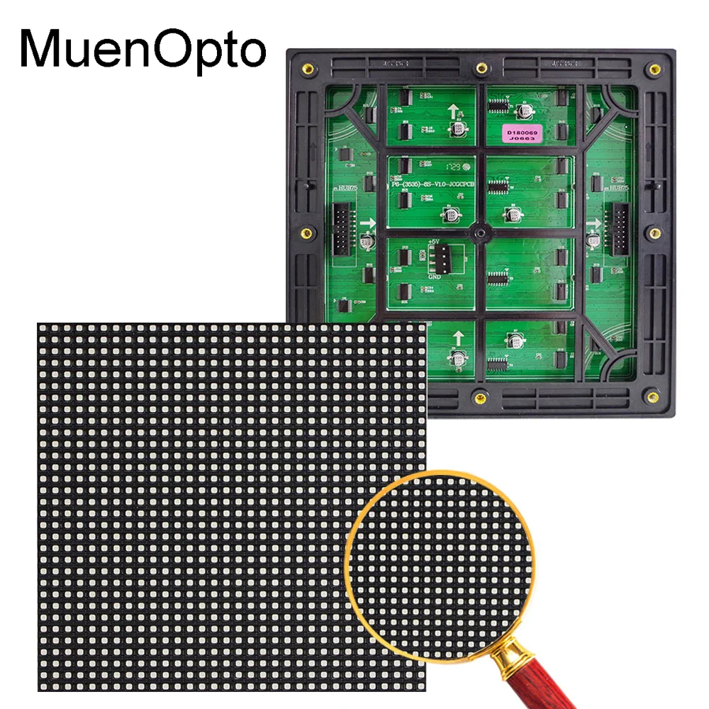 Muen high quality P6 outdoor SMD3535 LED Display Module price 1 / 8 Scan 192x192mm
Muen high quality P6 outdoor SMD3535 LED Display Module price 1 / 8 Scan 192x192mm