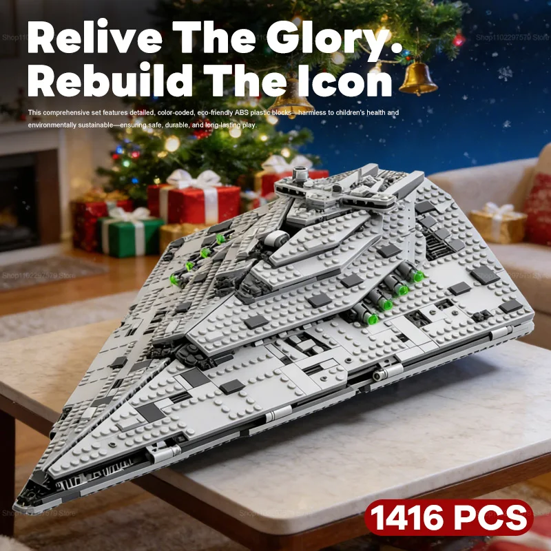 1416 шт., космические корабли, строительные блоки «сделай сам», детские игрушки, комплект креативных моделей, космический корабль, коллекционные рождественские бутики, подарки
1416 шт., космические корабли, строительные блоки «сделай сам», детские игрушки, комплект креативных моделей, космический корабль, коллекционные рождественские бутики, подарки