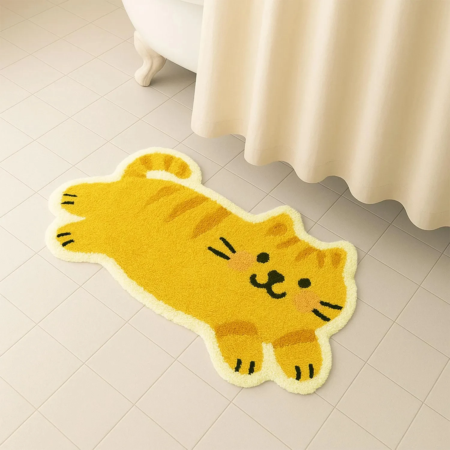 Cute Cat Bath Mat for Bathroom Décor Soft Absorbent Microfiber Bathtub Rug Machine Washable Floor Carpet for Shower Room
Cute Cat Bath Mat for Bathroom Décor Soft Absorbent Microfiber Bathtub Rug Machine Washable Floor Carpet for Shower Room