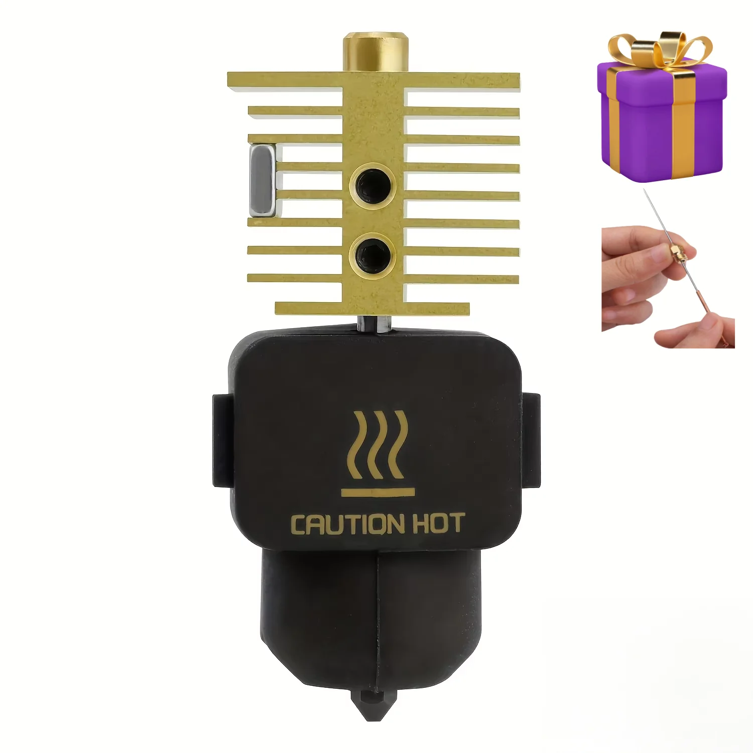 New upgraded brass heat sink with hardened steel nozzle assembly for Bambu Lab A1/A1 Mini 3D printers for superior heat
New upgraded brass heat sink with hardened steel nozzle assembly for Bambu Lab A1/A1 Mini 3D printers for superior heat