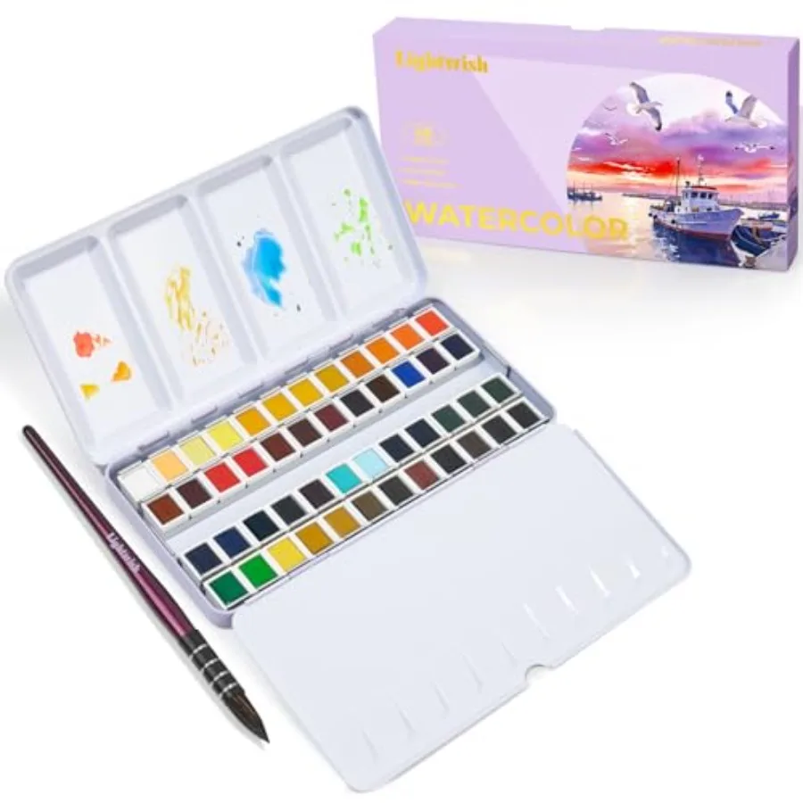 Watercolor Paint Set, 48 Colors Professional Watercolor Paint with Watercolor Brushes, Travel Watercolor Set for Artists and Cr
Watercolor Paint Set, 48 Colors Professional Watercolor Paint with Watercolor Brushes, Travel Watercolor Set for Artists and Cr
