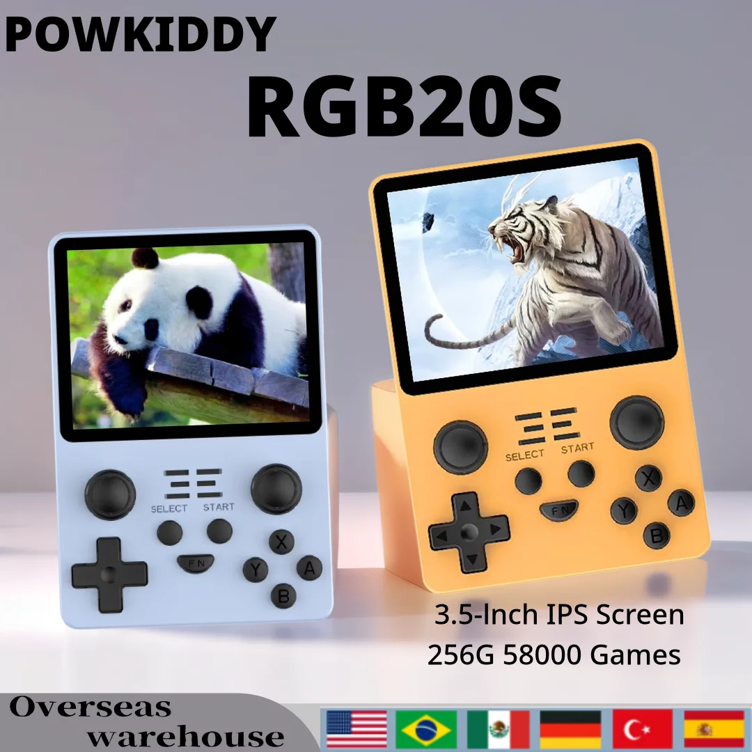 POWKIDDY RGB20S Retro Handheld Game Machine 3.5-Inch IPS HD Screen Open Source System 256G 40000 Game Supports Large Games Gifts
POWKIDDY RGB20S Retro Handheld Game Machine 3.5-Inch IPS HD Screen Open Source System 256G 40000 Game Supports Large Games Gifts
