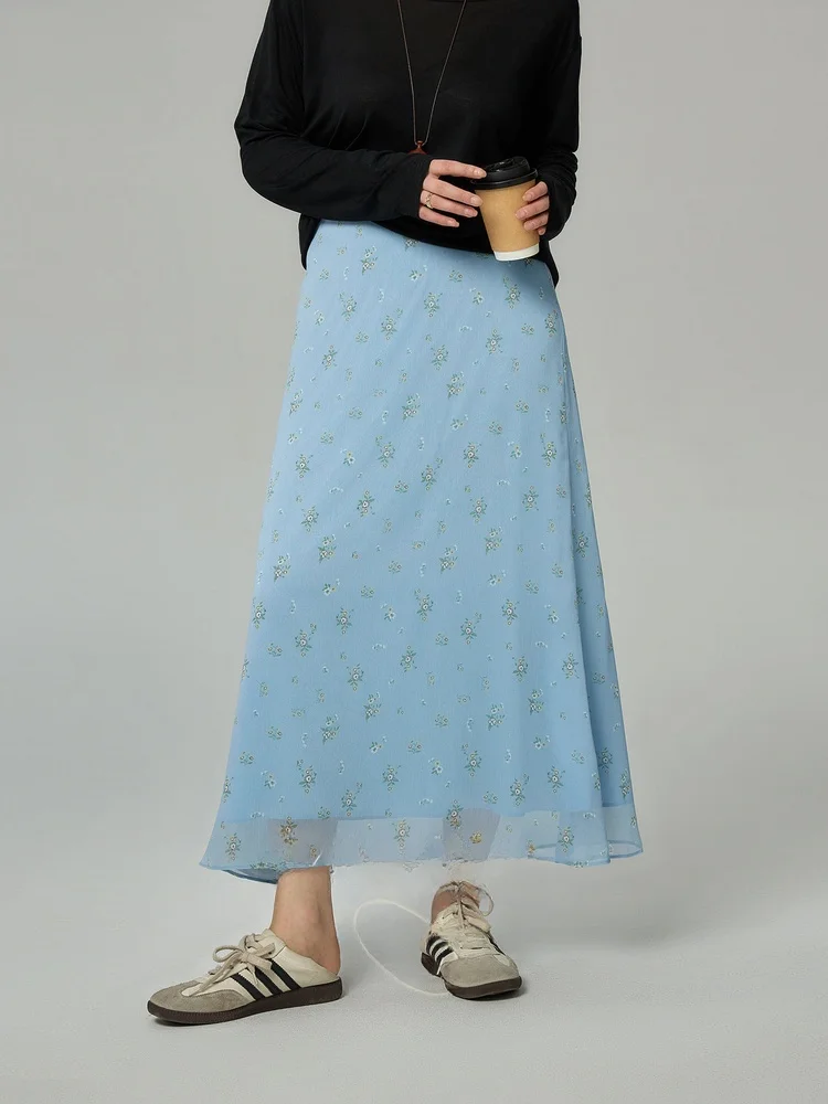 plus Size Korean Style Floral Print High Waist Skirt for Women Conceals Flaws Makes You Slim Blue A-Line Midi Skirt
plus Size Korean Style Floral Print High Waist Skirt for Women Conceals Flaws Makes You Slim Blue A-Line Midi Skirt
