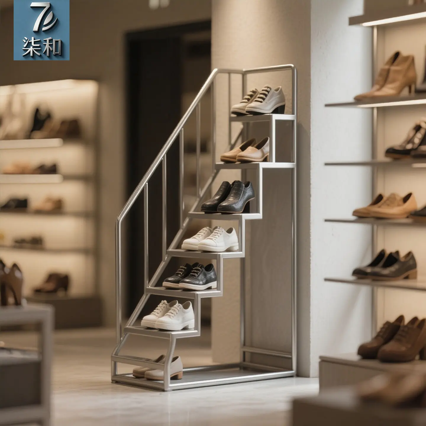 Clothing store shoe rack bag storage display shelf shoe store display shelf multi-layer stainless steel display cabinet
Clothing store shoe rack bag storage display shelf shoe store display shelf multi-layer stainless steel display cabinet