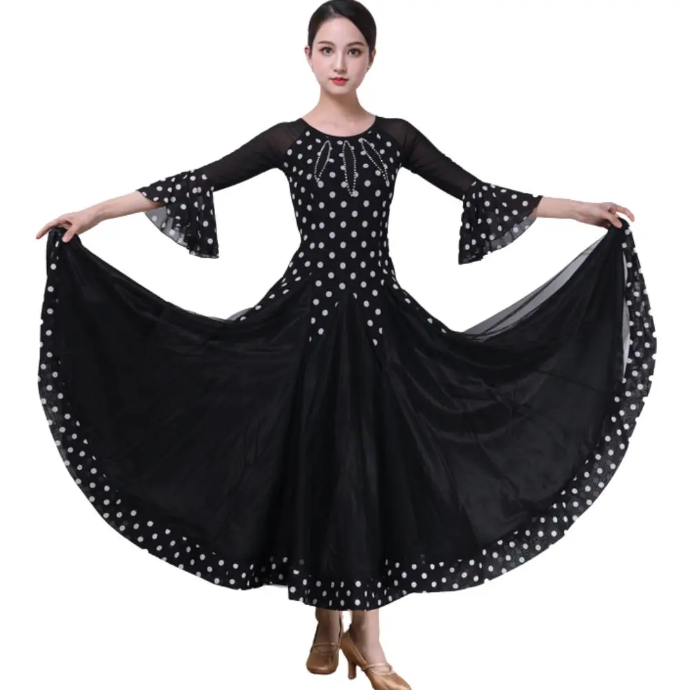 Waltz Ballroom Competition Dress Standard Dance Performance Stage Costume Women Black Evening Gowns Music Concert Outfits
Waltz Ballroom Competition Dress Standard Dance Performance Stage Costume Women Black Evening Gowns Music Concert Outfits