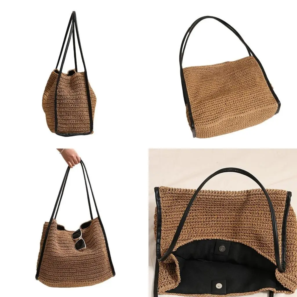 X90D Элегантная женская соломенная пляжная сумка на плечо с большой вместительной сумкой для отпуска с мягкой ручкой для пляжных
X90D Элегантная женская соломенная пляжная сумка на плечо с большой вместительной сумкой для отпуска с мягкой ручкой для пляжных
