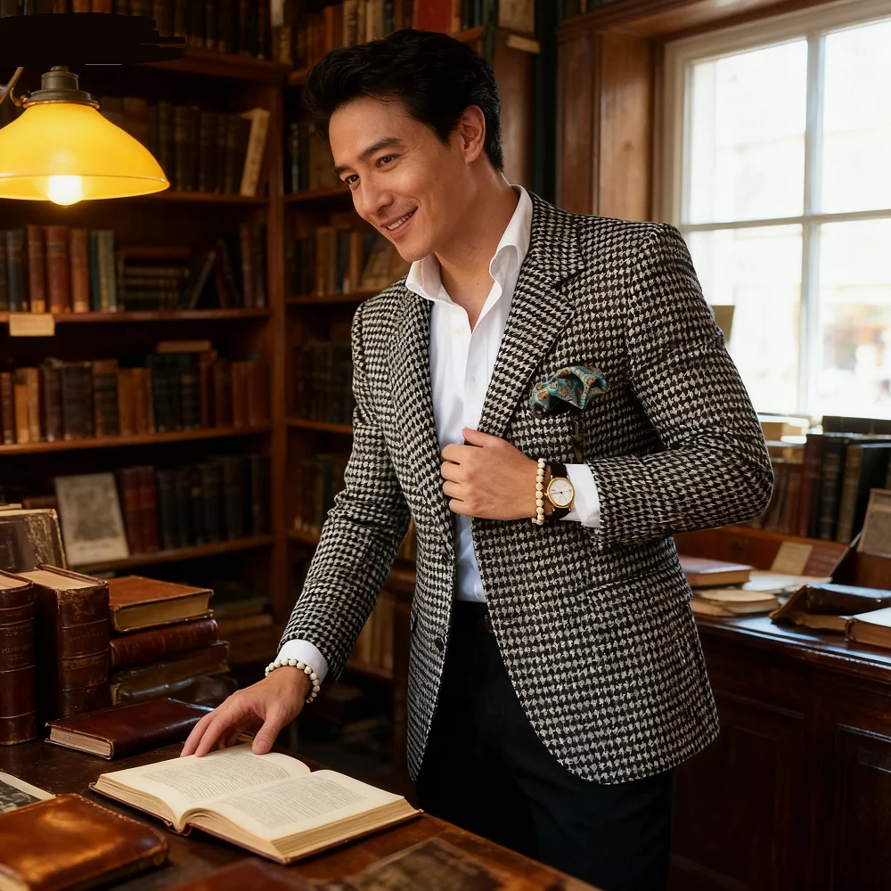 Men's American Style Velvet Smoking Jacket Notched Lapel Slim Fit Male Blazer 1 Piece Suit Ready to Ship
Men's American Style Velvet Smoking Jacket Notched Lapel Slim Fit Male Blazer 1 Piece Suit Ready to Ship