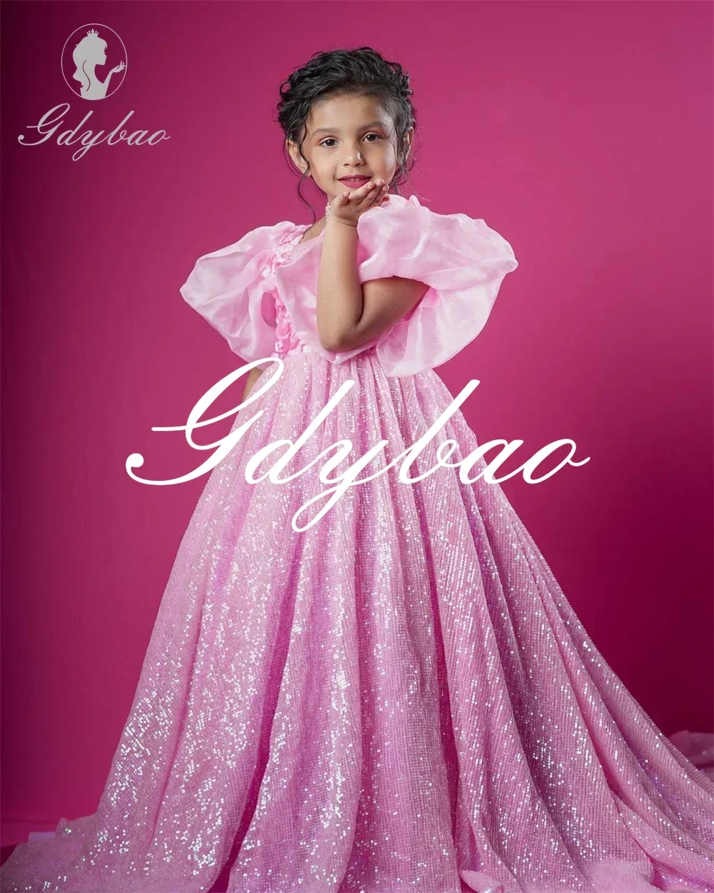 Shiny Sequined Formal Elegant Pleat Long Ball Flower Girl Dress Floor Length Sweep Train First Communion Gown Customized
Shiny Sequined Formal Elegant Pleat Long Ball Flower Girl Dress Floor Length Sweep Train First Communion Gown Customized
