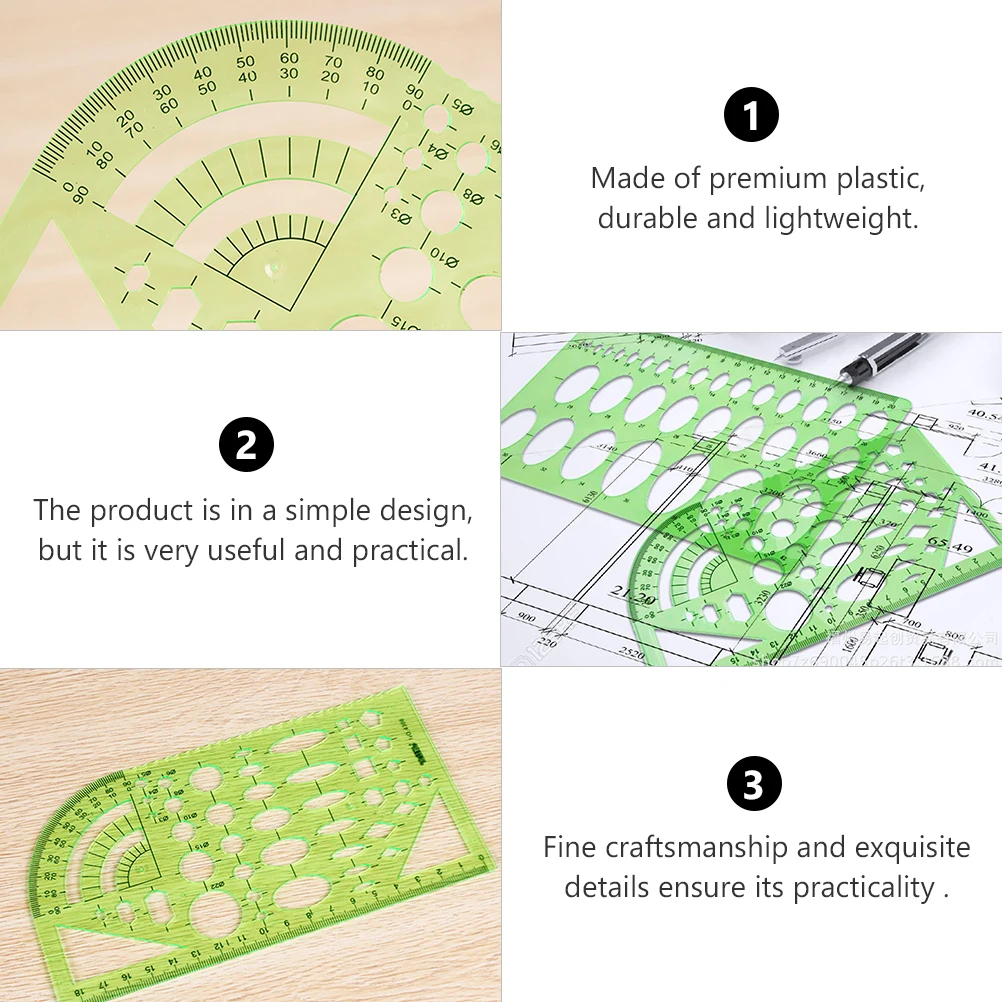 1 s Drawing Templates Set Geometry Stencils Measuring Rulers Plastic Architecture Kit Lightweight Practical Students
1 s Drawing Templates Set Geometry Stencils Measuring Rulers Plastic Architecture Kit Lightweight Practical Students