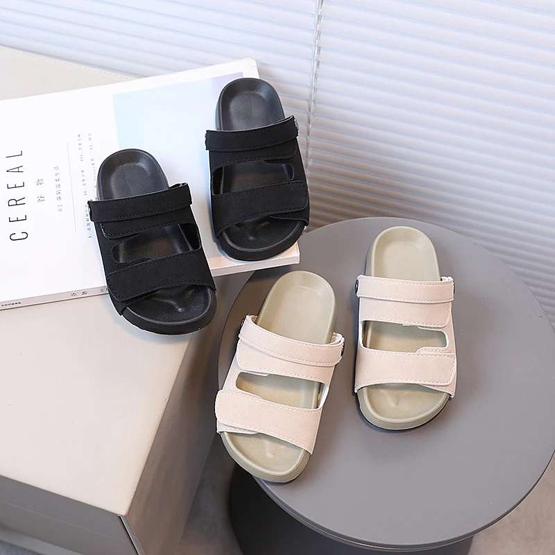 Summer BoysGirl's Slippers Open Toe Slip-on Comfy Kid's Flat Shoe Beige Black Anti-slippery Chic Daily Children Shoes 7-12Y
Summer BoysGirl's Slippers Open Toe Slip-on Comfy Kid's Flat Shoe Beige Black Anti-slippery Chic Daily Children Shoes 7-12Y