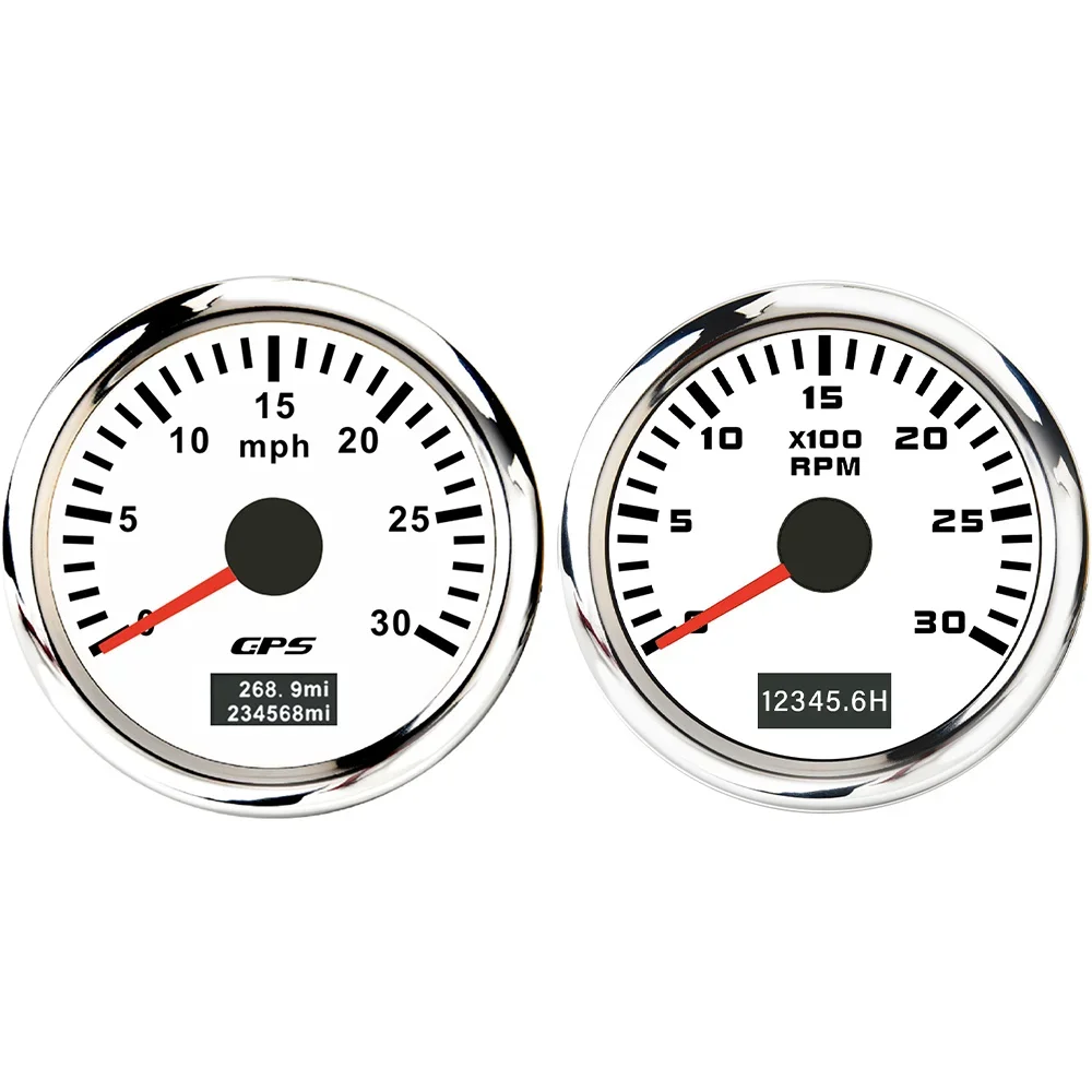 ELING 52mm GPS Speedometer 0-30mph 80MPH + Tachometer 4000RPM 6000RPM 0-7000RPM with Backlight for Boat Truck Universal 12V 24V
ELING 52mm GPS Speedometer 0-30mph 80MPH + Tachometer 4000RPM 6000RPM 0-7000RPM with Backlight for Boat Truck Universal 12V 24V